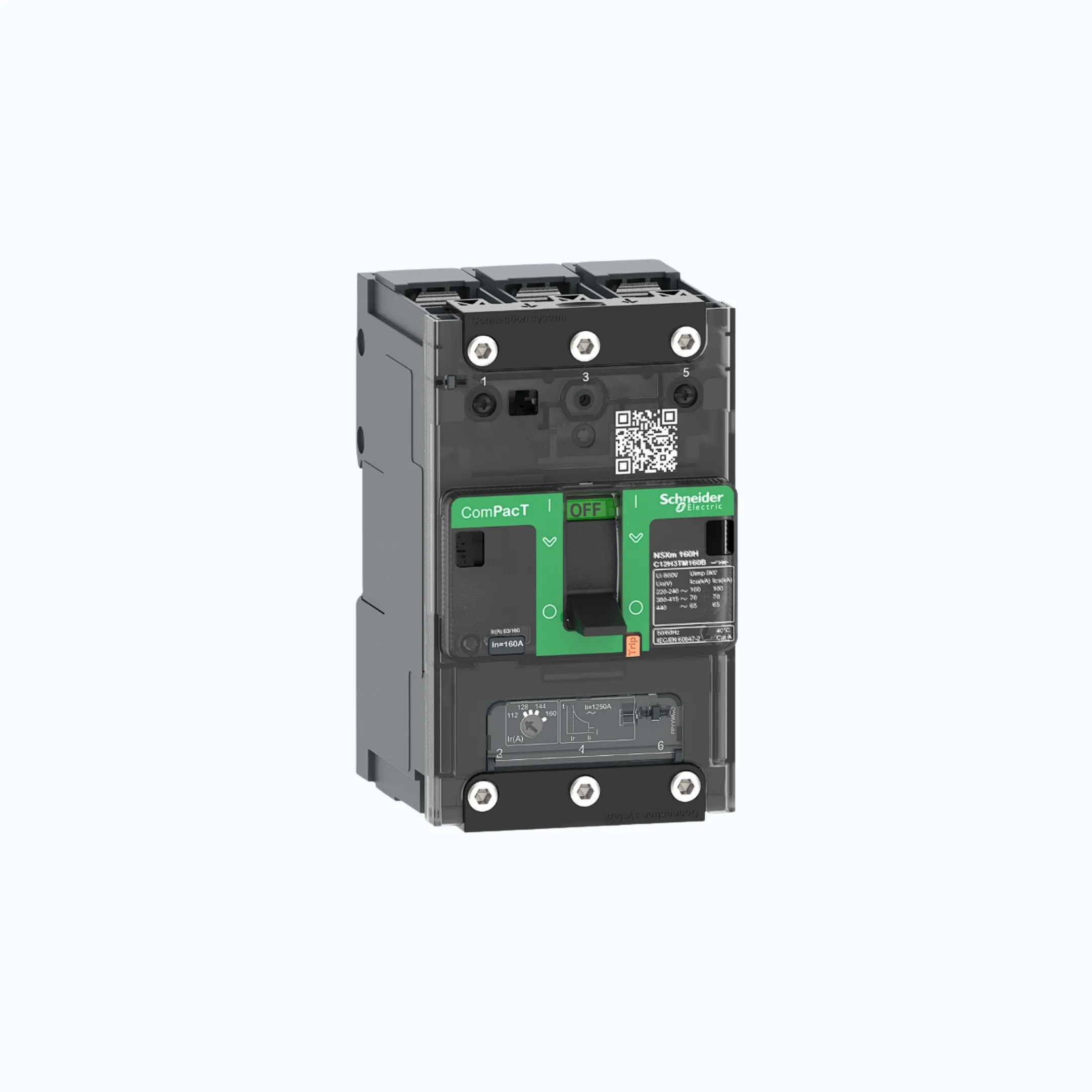 Schneider Busbar Connectors  3P-ComPacT NSXm dengan H (70 kA)-TM100D-C11H3TM100B