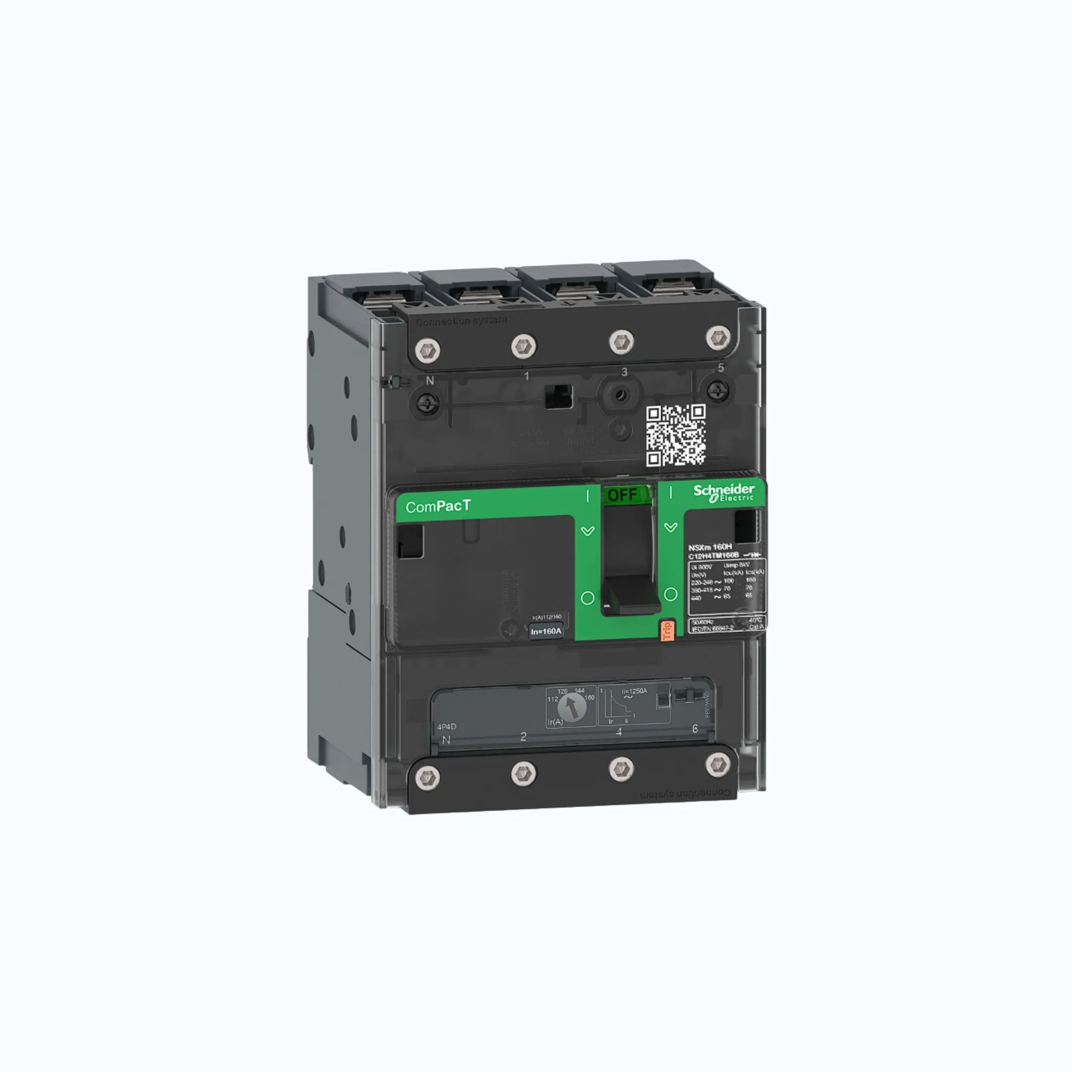 Schneider Busbar Connectors  4P-ComPacT NSXm dengan N (50 kA)-TM80D-C11N6TM080B