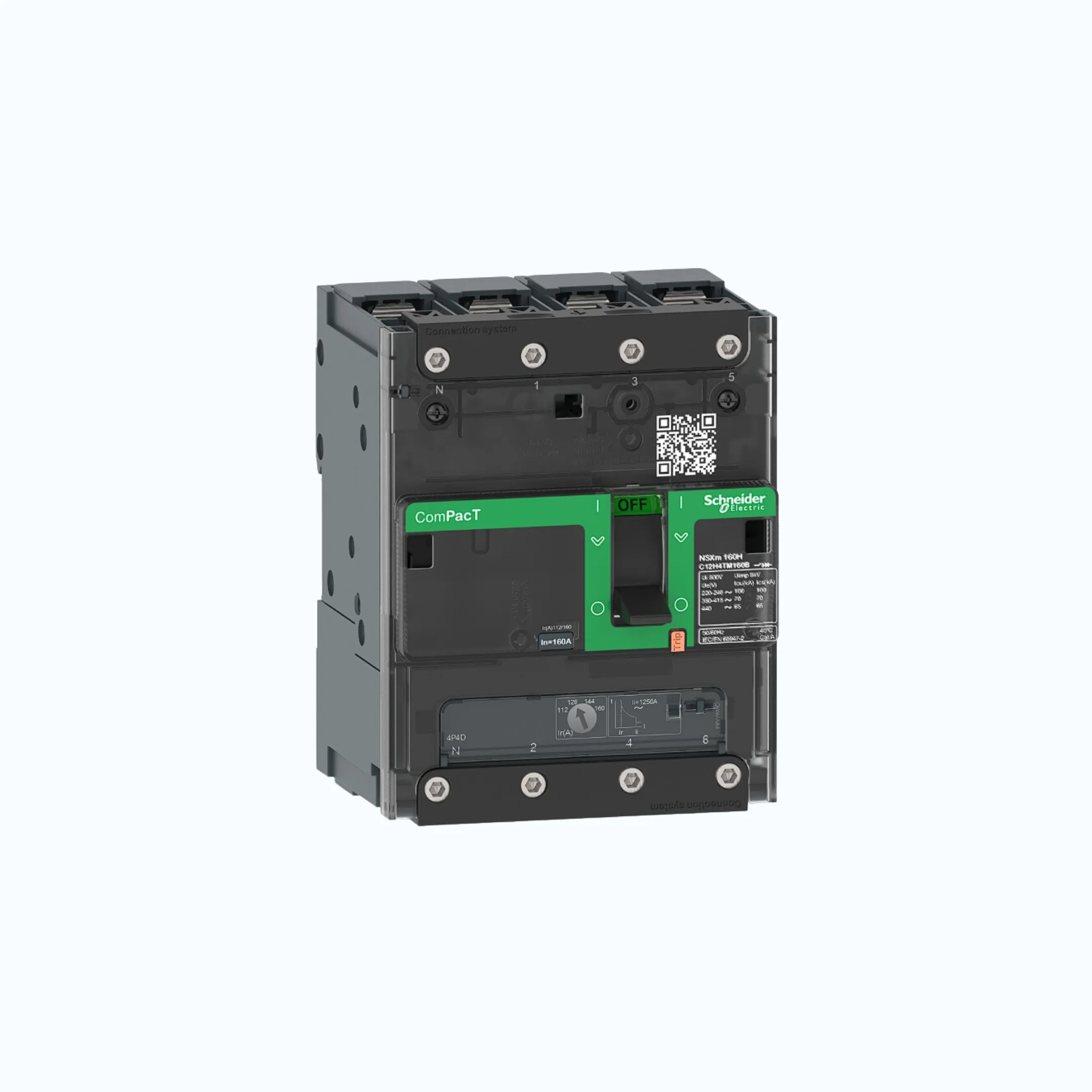 Schneider Busbar Connectors  4P-ComPacT NSXm dengan N (50 kA)-TM25D-C11N6TM025B