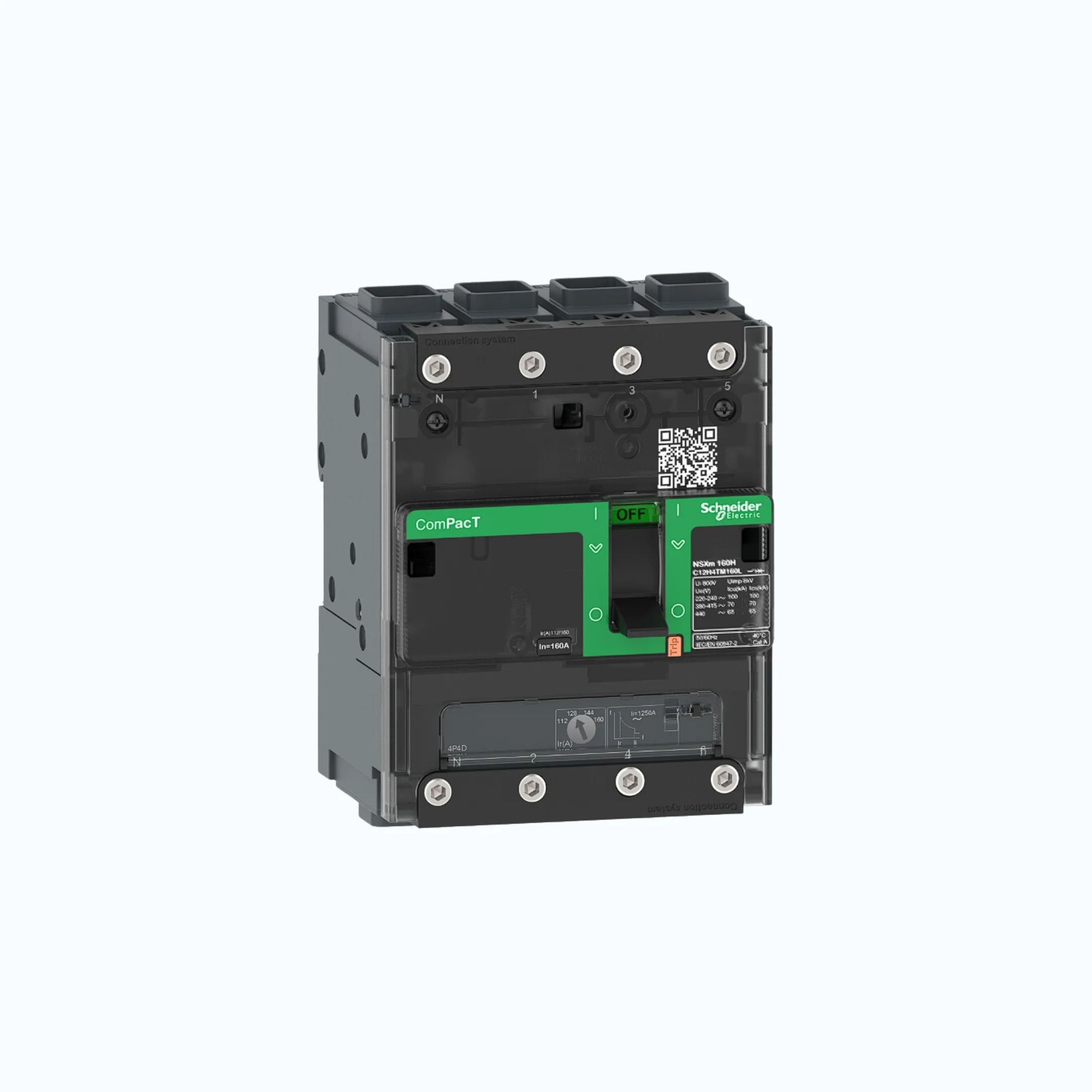 Schneider EverlinkTM Connectors  4P-ComPacT NSXm dengan N (50 kA)-TM125D-C12N6TM