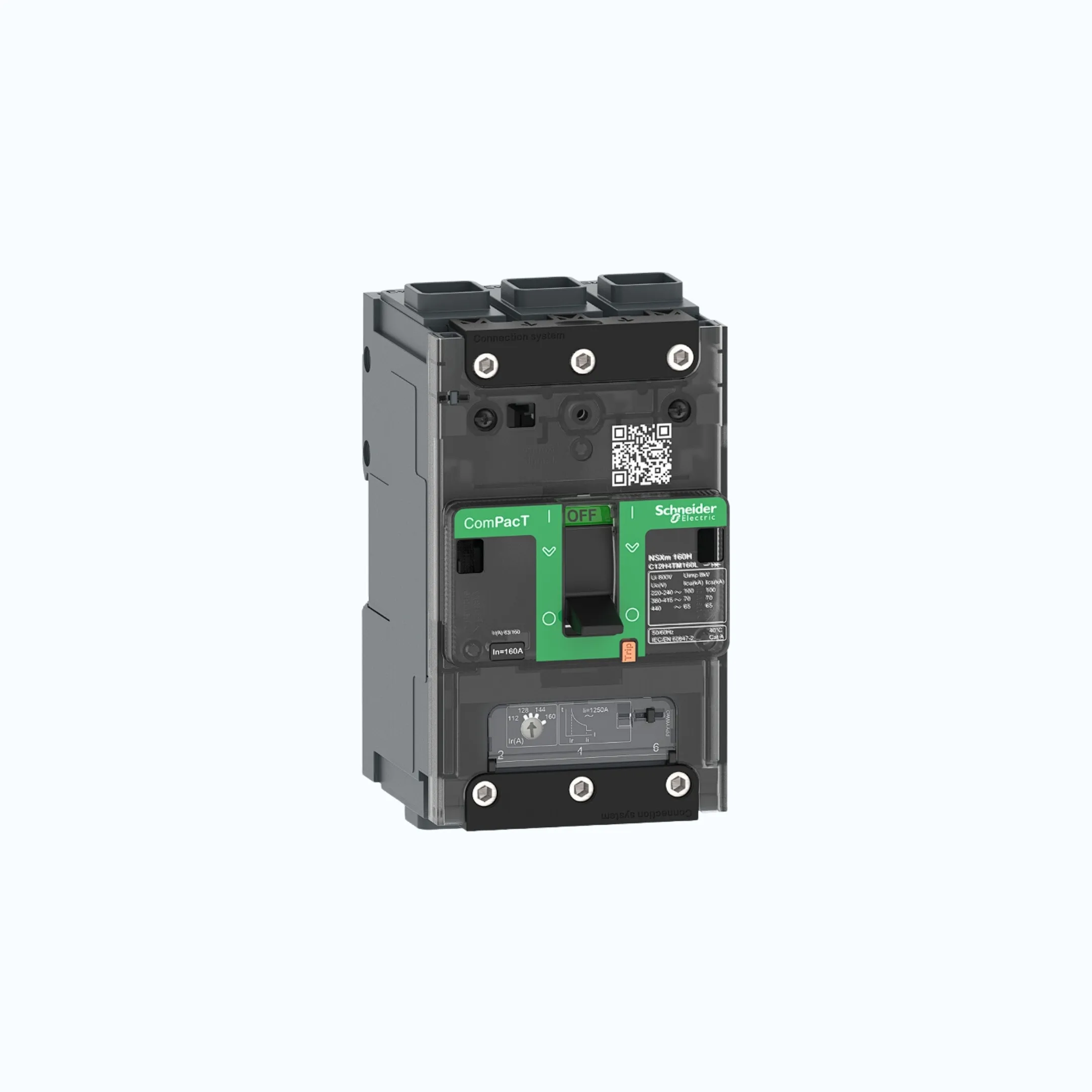 Schneider EverlinkTM Connectors  3P-ComPacT NSXm dengan N (50 kA)-TM160D- C12N3T