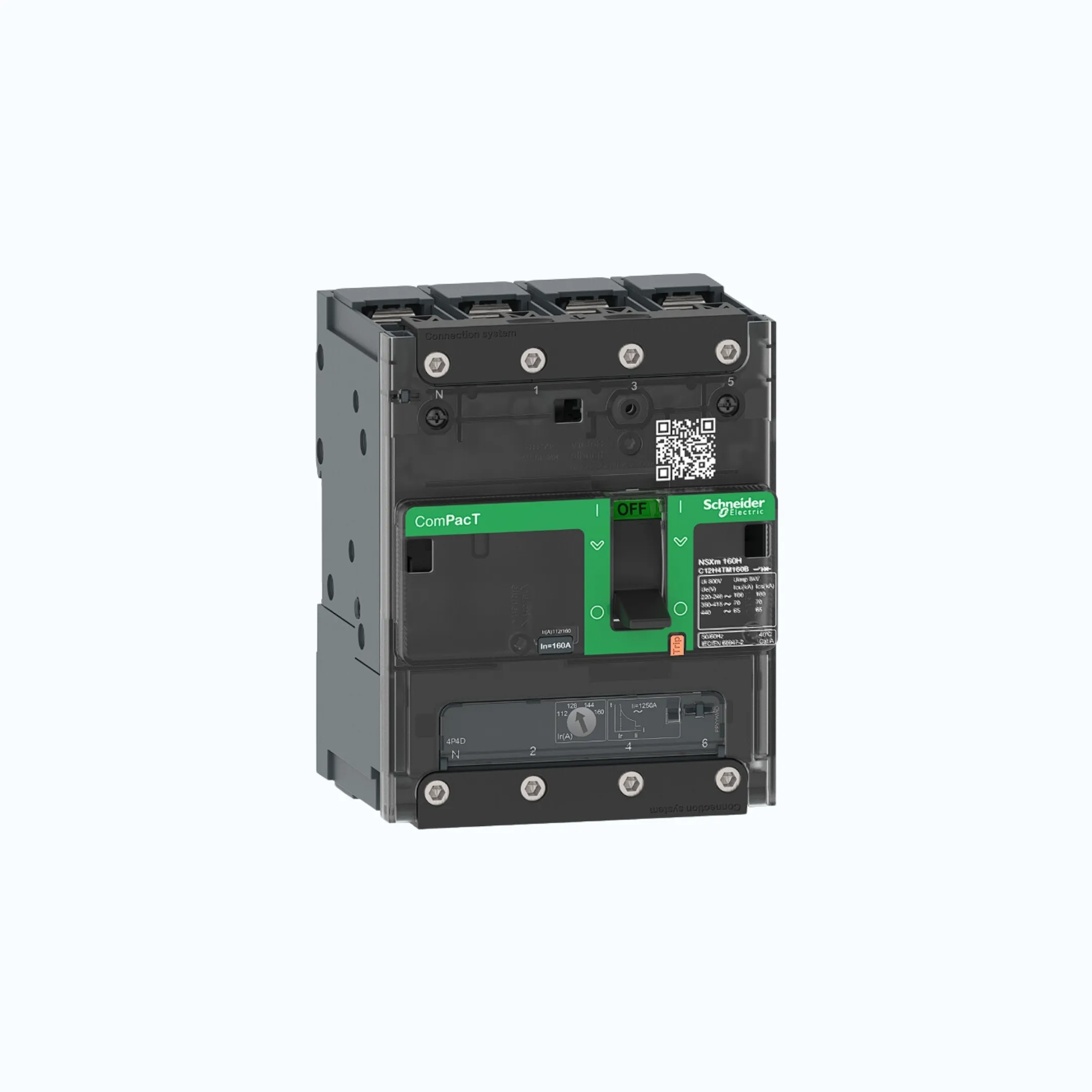 Schneider Busbar Connectors  4P-ComPacT NSXm dengan F (36 kA)-TM125D-C12F6TM125B