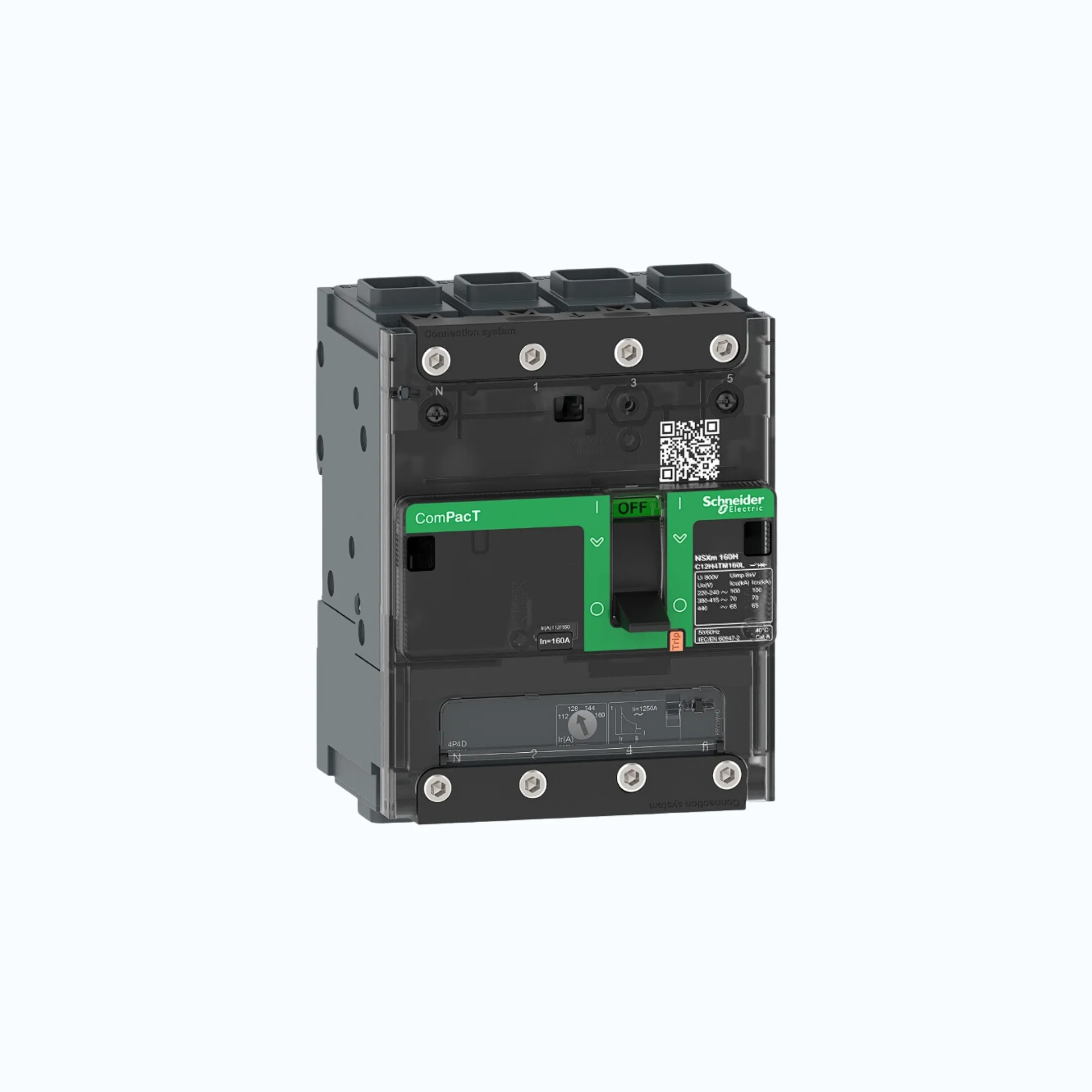 Schneider EverlinkTM Connectors  4P-ComPacT NSXm dengan F (36 kA)-TM80D-C11F6TM0