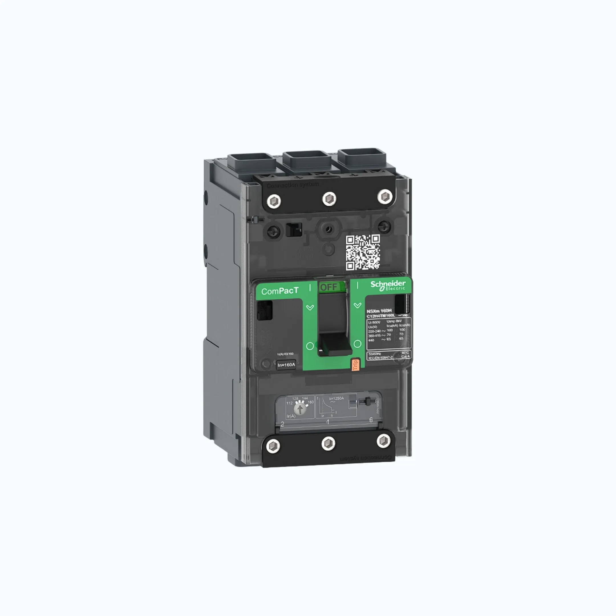 Schneider EverlinkTM Connectors  3P-ComPacT NSXm dengan F (36 kA)-TM160D- C12F3T