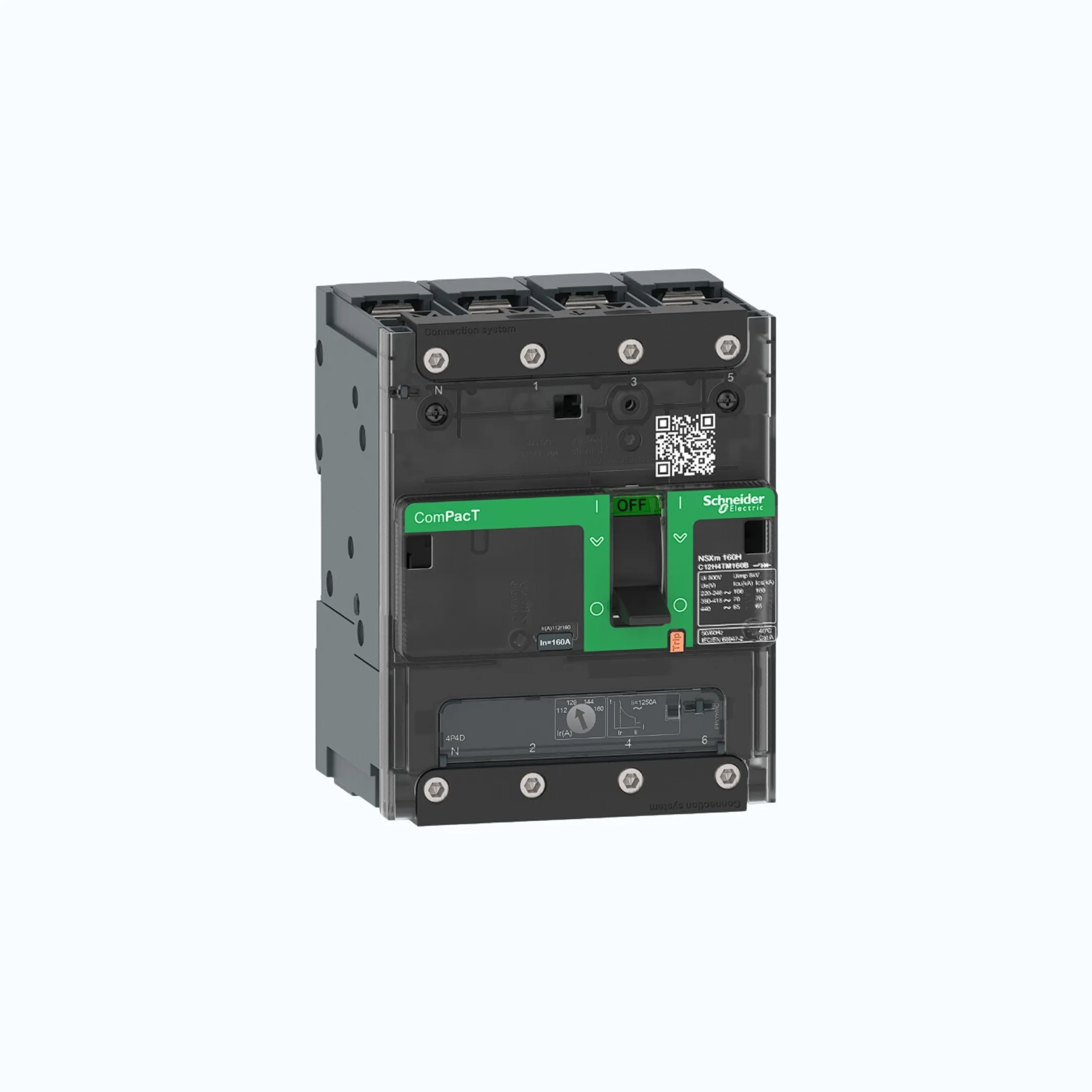 Schneider Busbar Connectors  4P-ComPacT NSXm dengan B (25 kA)-TM160D-C12B6TM160B