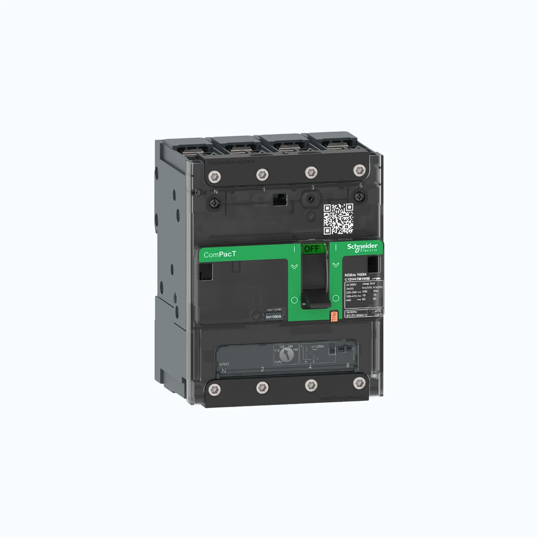 Schneider Busbar Connectors  4P-ComPacT NSXm dengan B (25 kA)-TM100D-C11B6TM100B