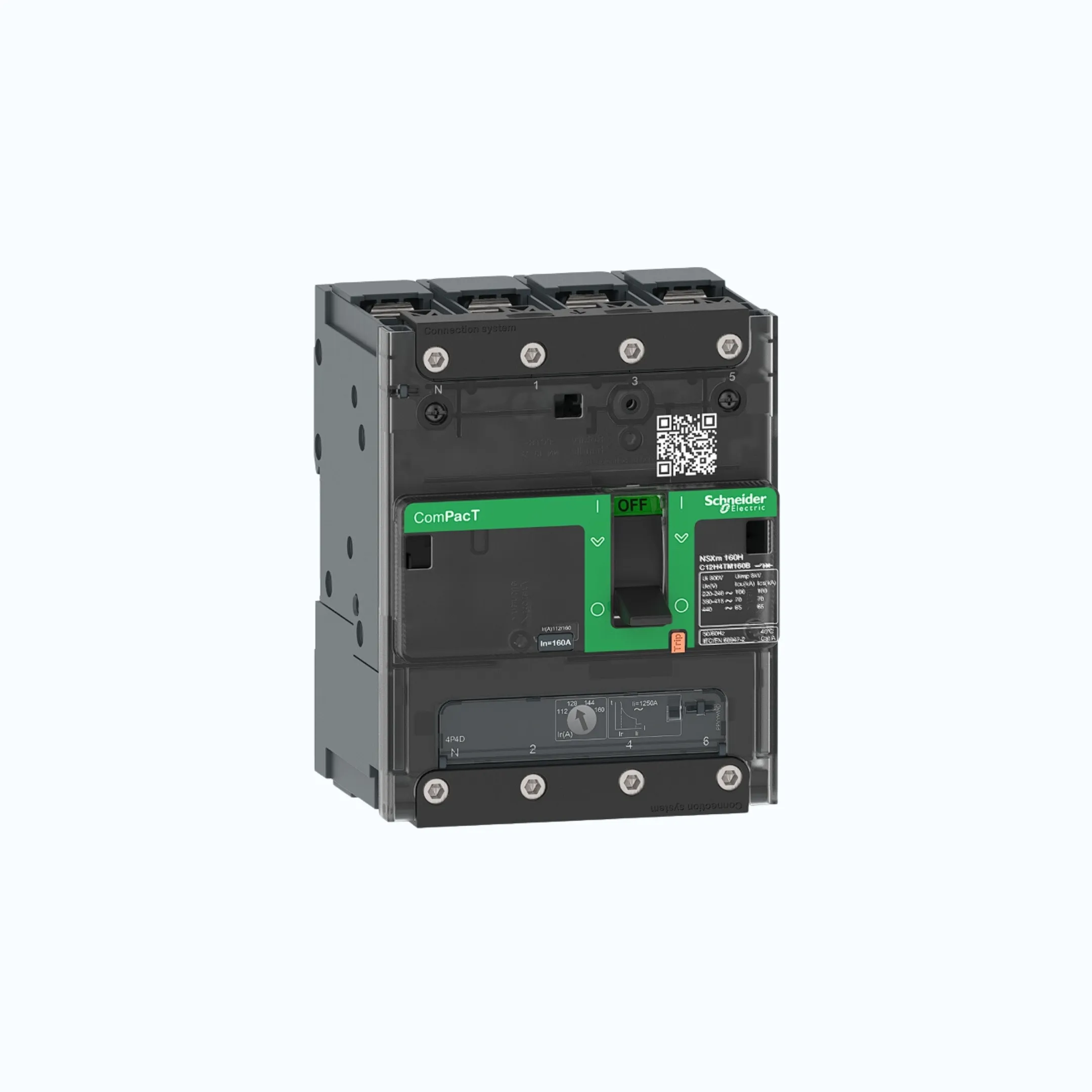 Schneider Busbar Connectors  4P-ComPacT NSXm dengan B (25 kA)-TM125D-C12B6TM125B