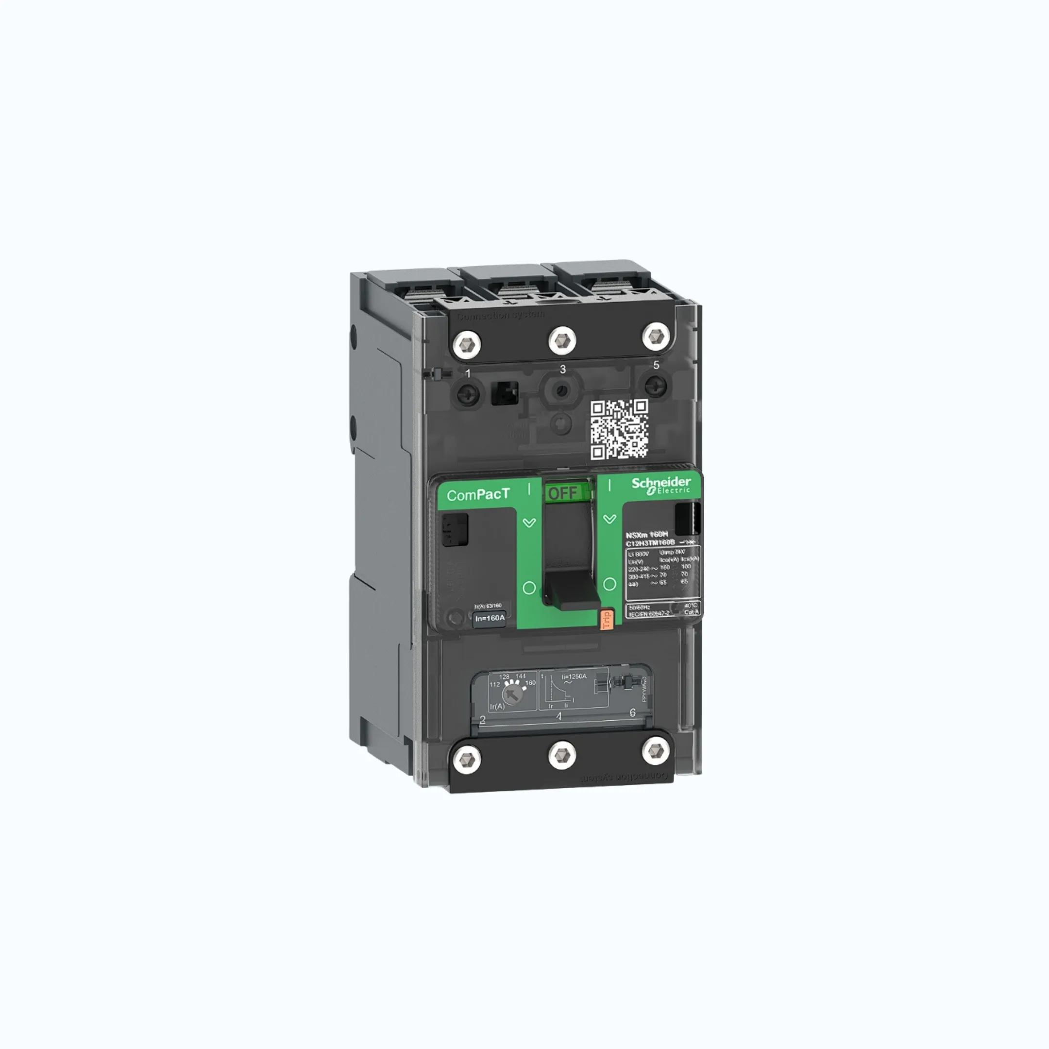 Schneider Busbar Connectors  3P-ComPacT NSXm dengan B (25 kA)-TM125D-C12B3TM125B