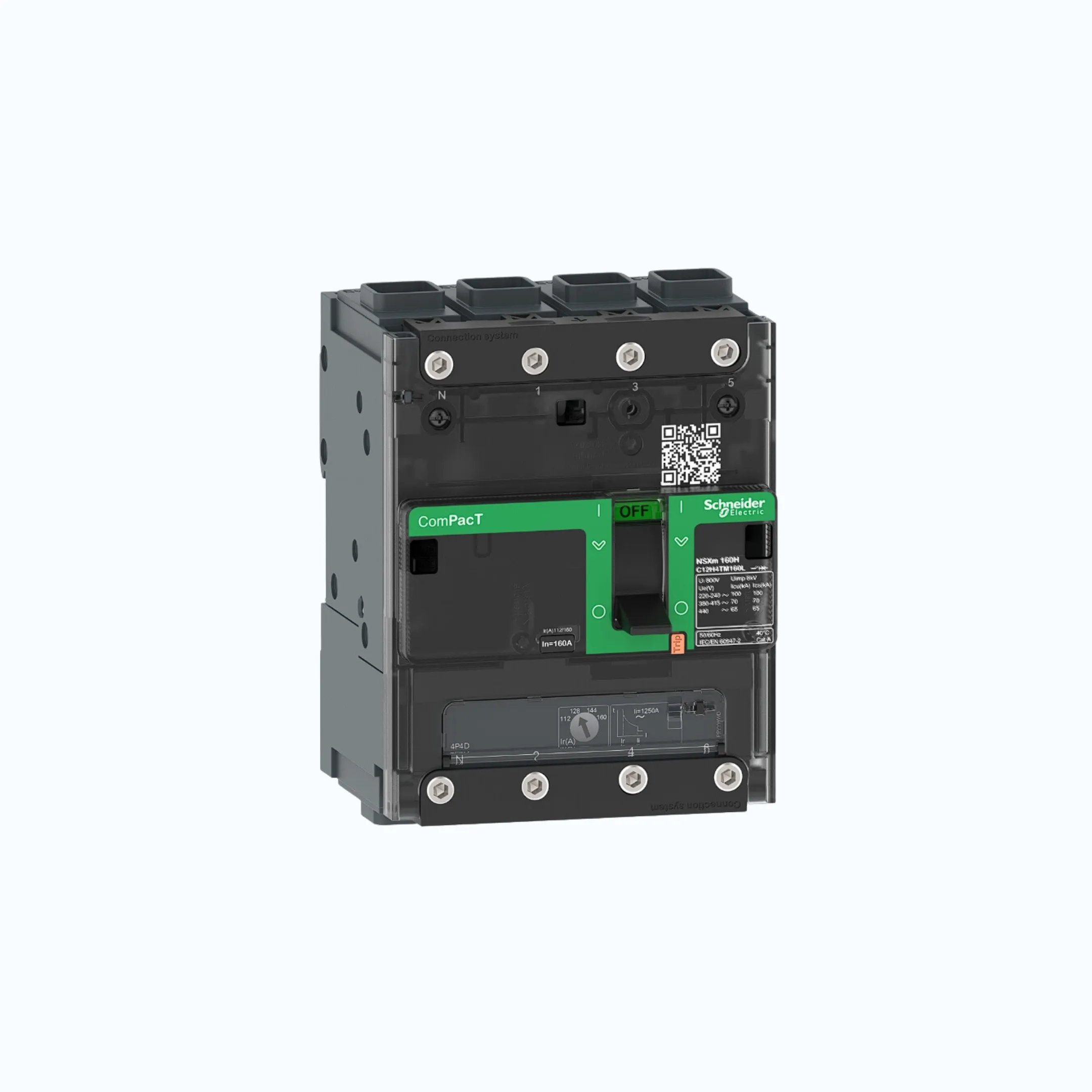 Schneider EverlinkTM Connectors  4P-ComPacT NSXm dengan B (25 kA)-TM40D-C11B6TM0