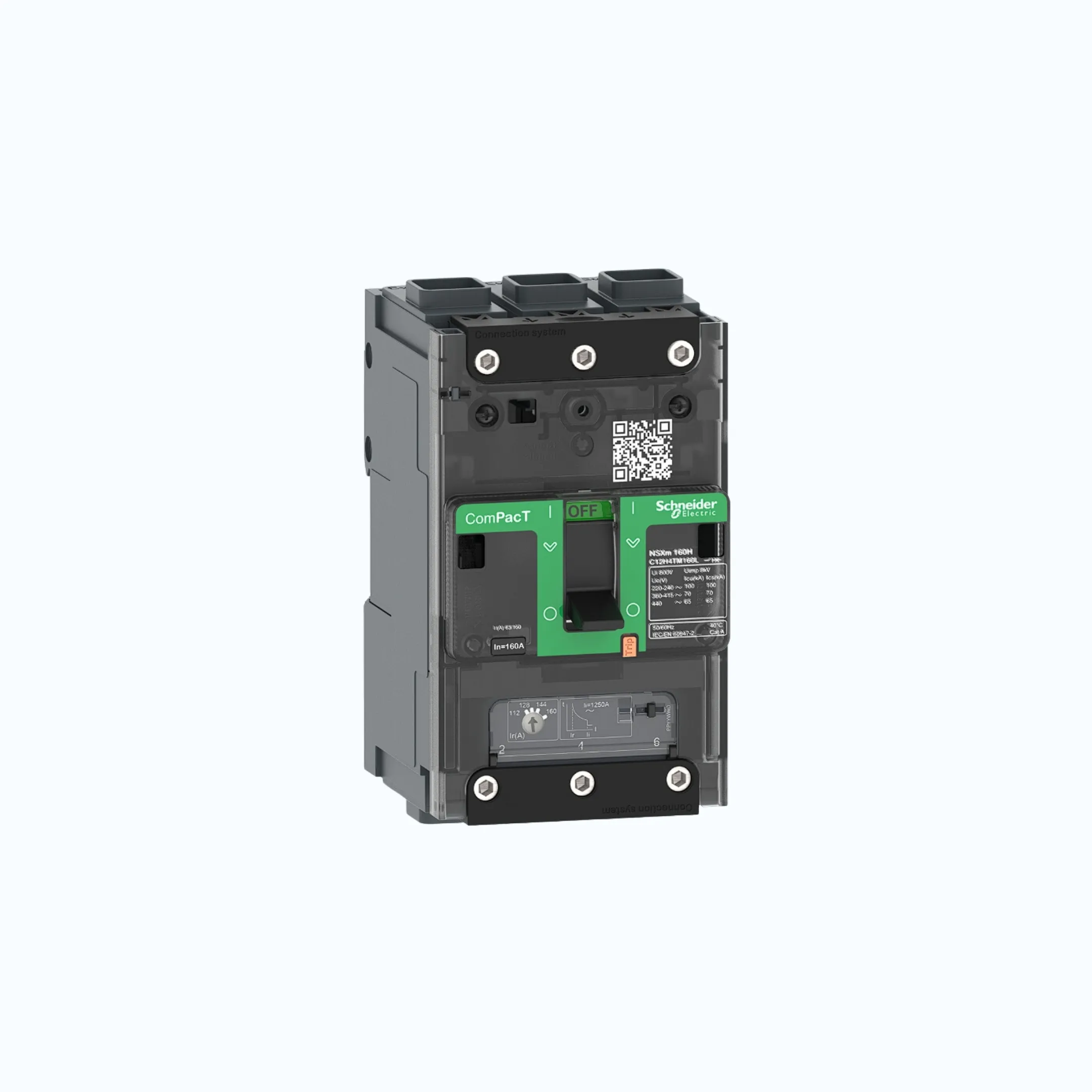 Schneider EverlinkTM Connectors  3P-ComPacT NSXm dengan B (25 kA)-TM125D- C12B3T