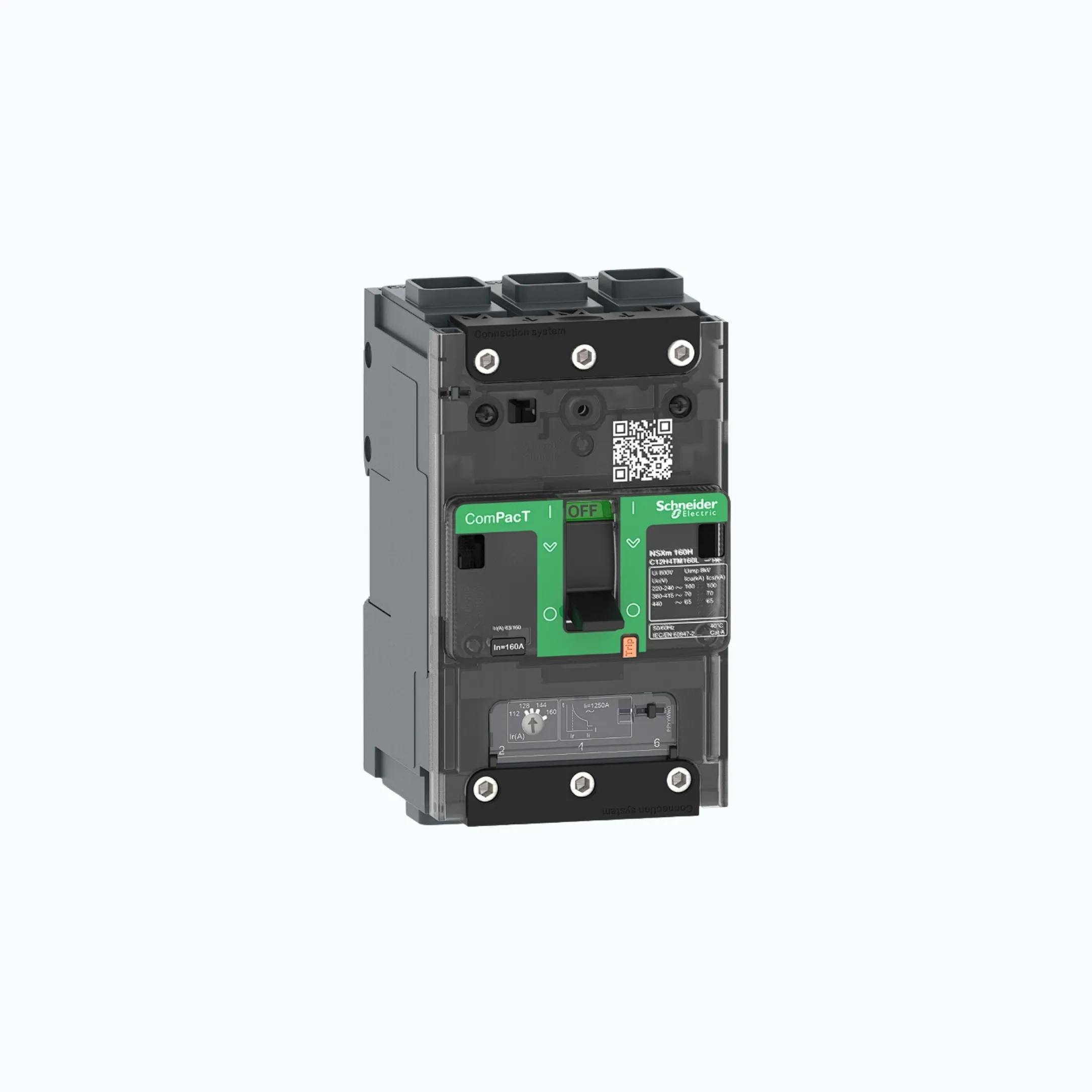 Schneider EverlinkTM Connectors  3P-ComPacT NSXm dengan B (25 kA)-TM160D-C12B3TM