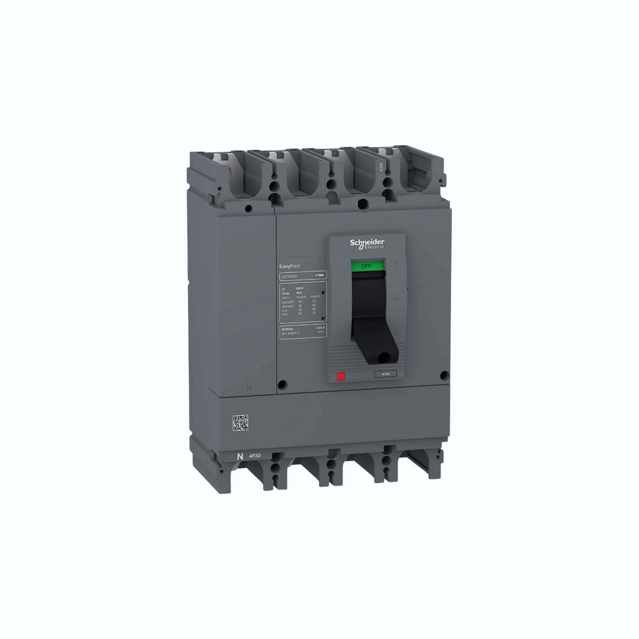 Schneider Easypact EZC630H (50 kA @415V AC)4P- EZC630H 600- EZC630H4600N