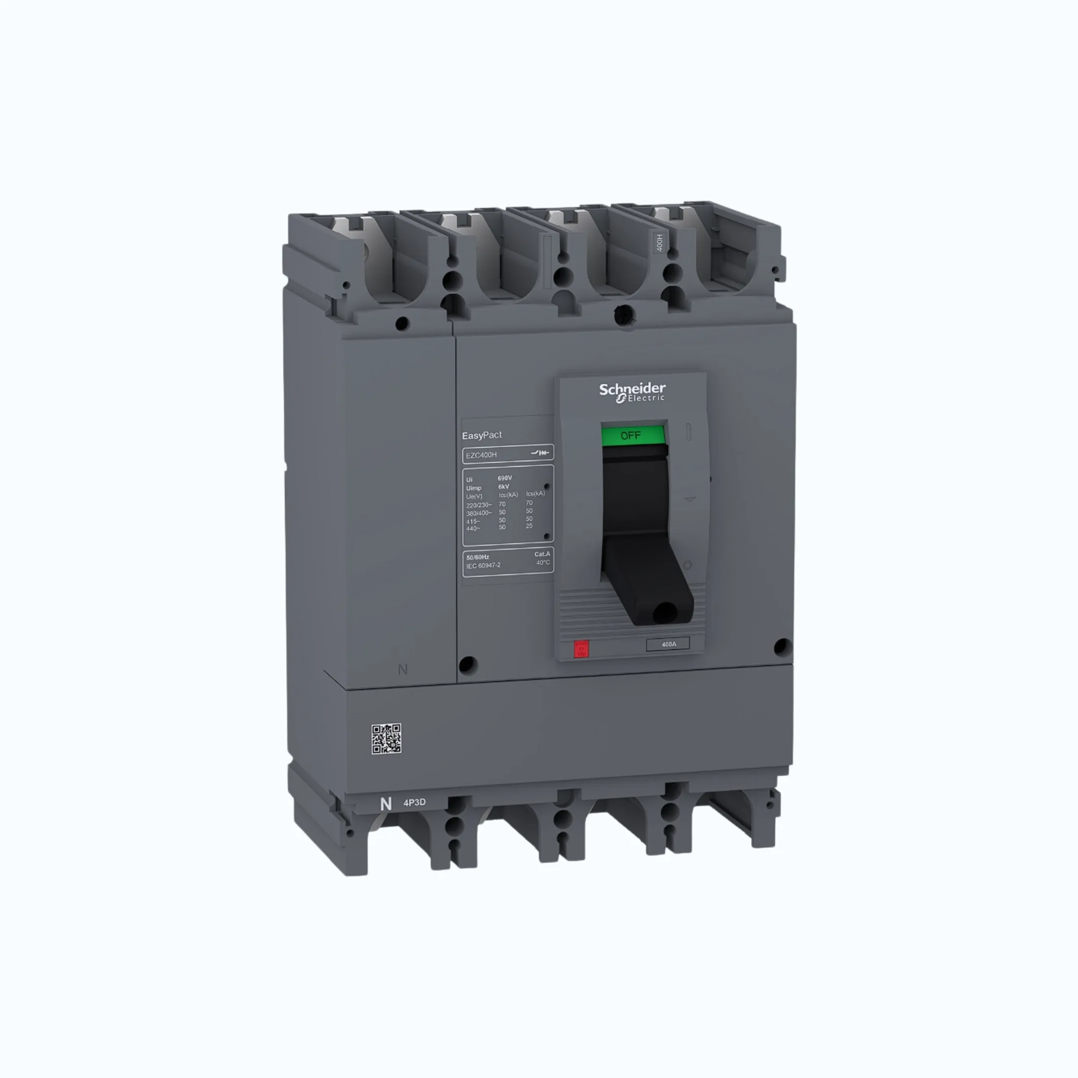 Schneider Easypact EZC400H (50 kA @415V AC)4P- EZC400H 400-EZC400H4400N