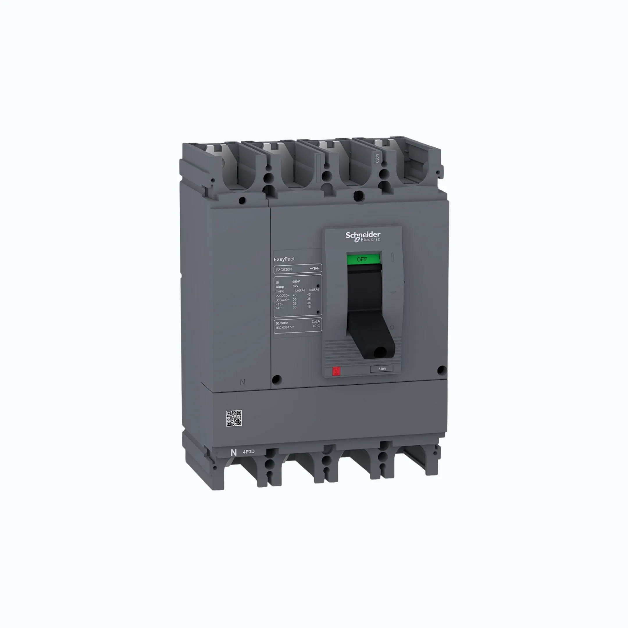 Schneider Easypact EZC630N (36 kA @415V AC)4P- EZC630N 630-EZC630N4630N