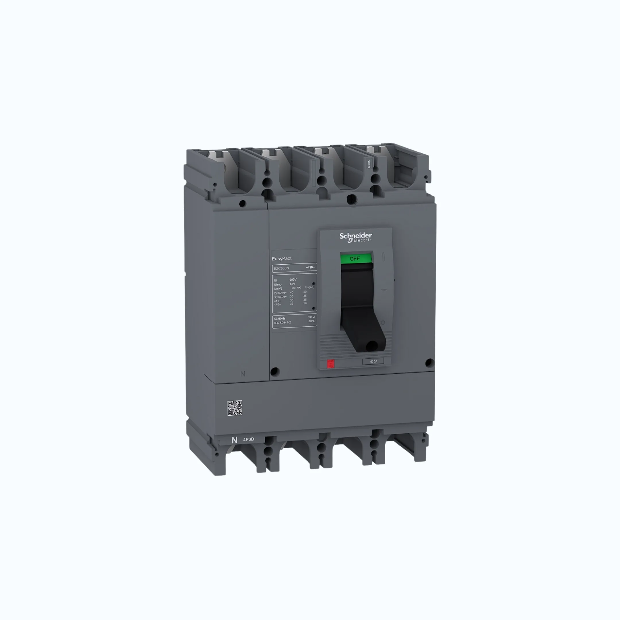 Schneider Easypact EZC630N (36 kA @415V AC)4P- EZC630N 500-EZC630N4500N