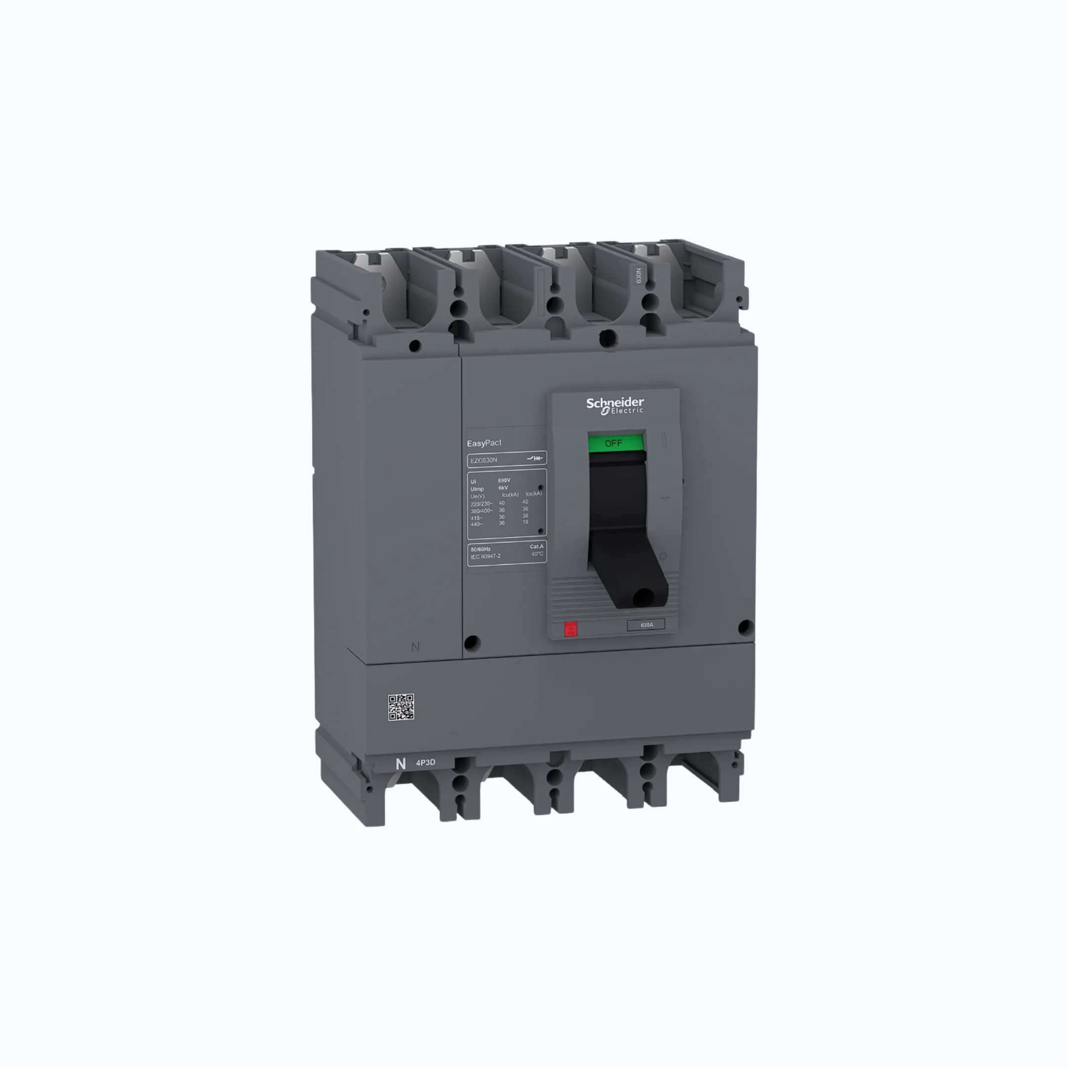 Schneider Easypact EZC630N (36 kA @415V AC)4P- EZC630N 600-EZC630N4600N