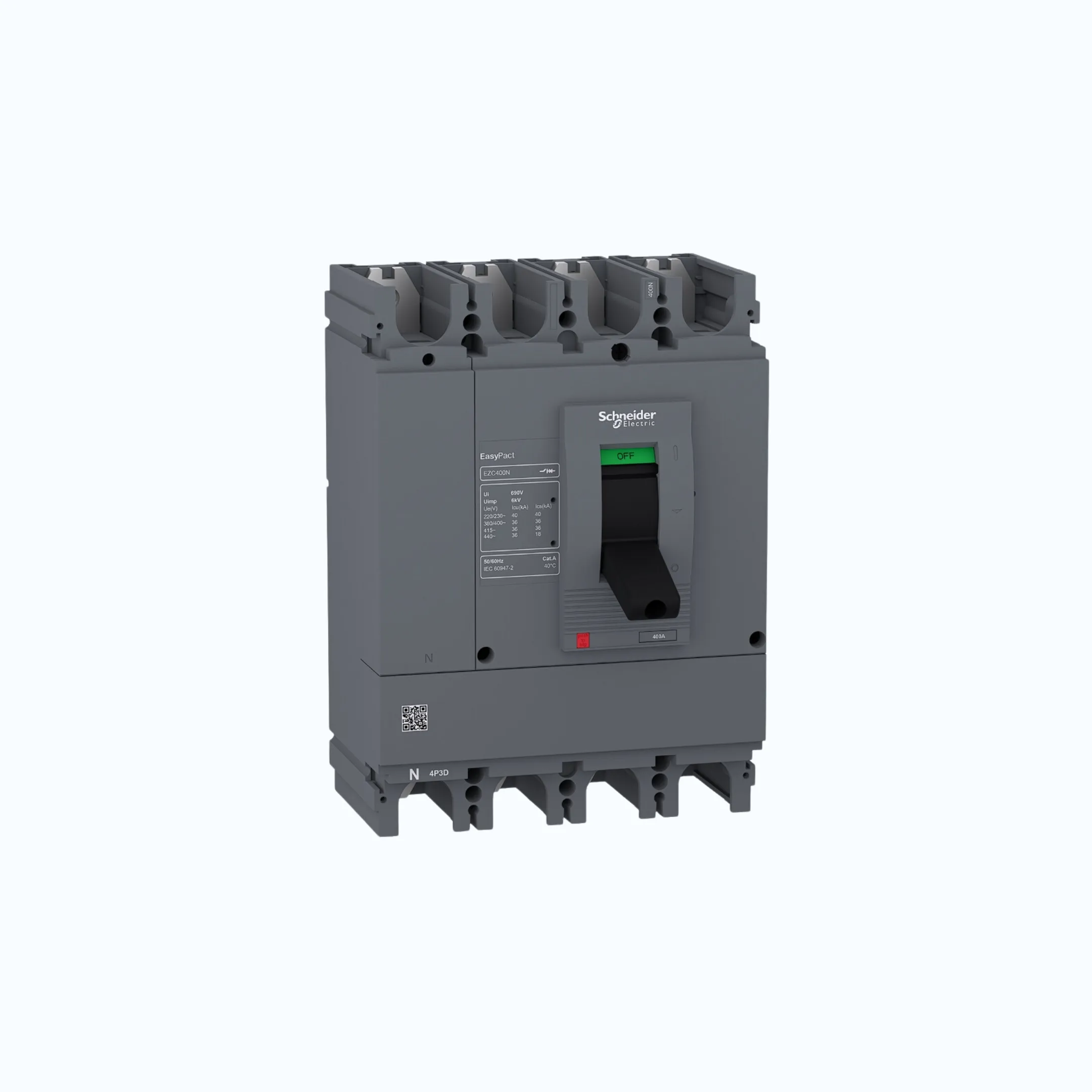 Schneider Easypact EZC400N (36 kA @415V AC)4P- EZC400N 400-EZC400N4400N