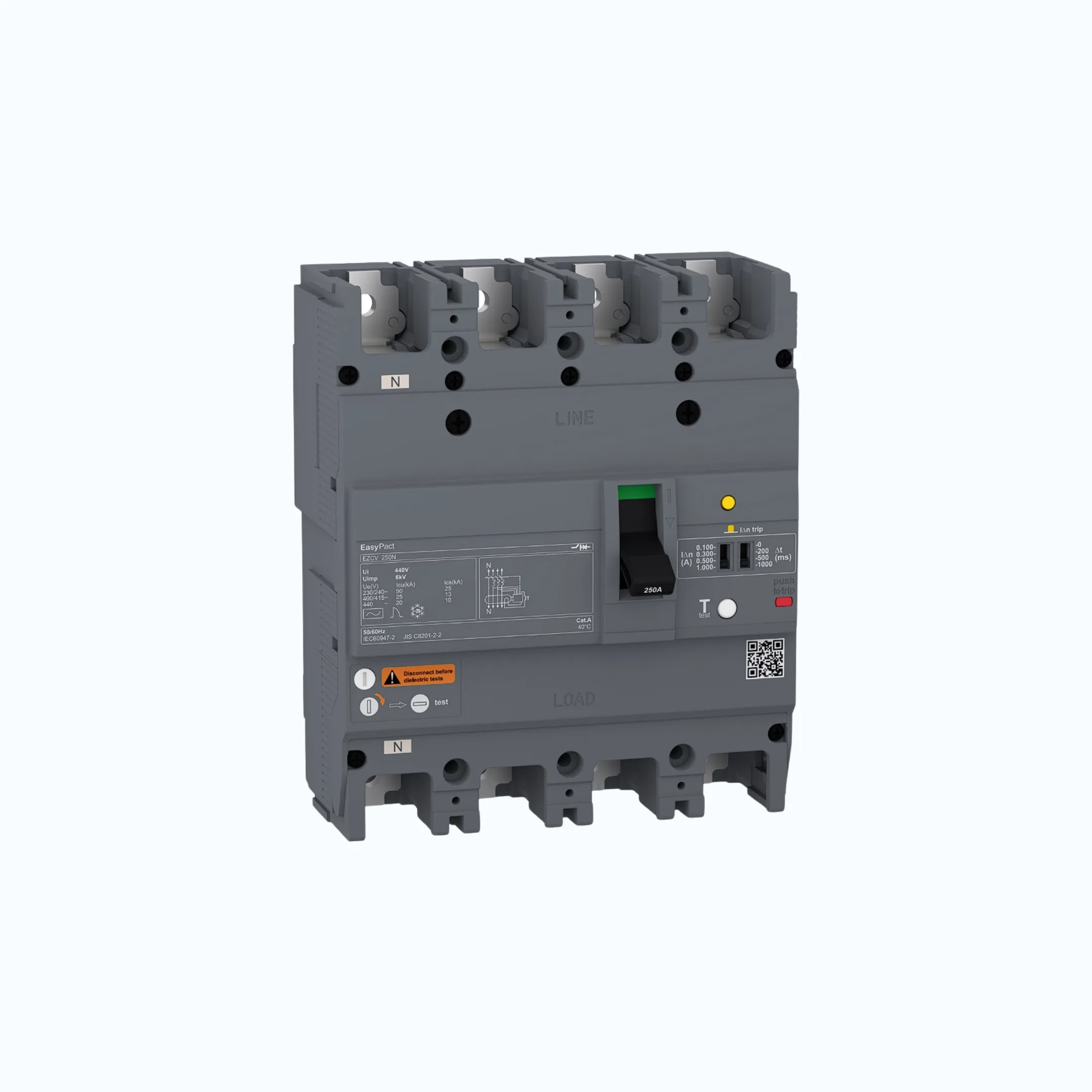 Schneider Easypact EZCV250N (25 kA @415V AC) 4P- EZCV250N 125-EZCV250N4125