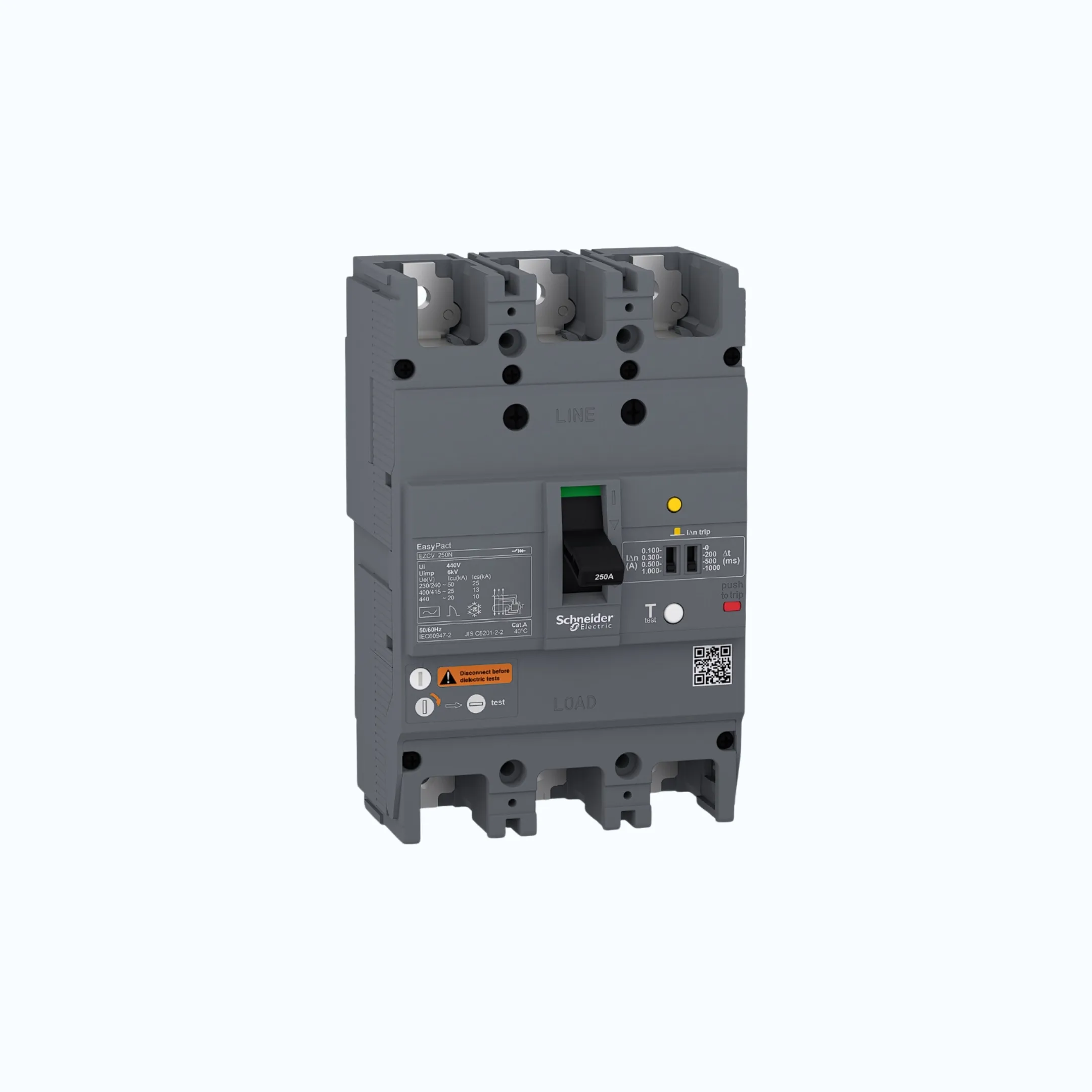 Schneider Easypact EZCV250N (25 kA @415V AC) 3P- EZCV250N 125- EZCV250N3125