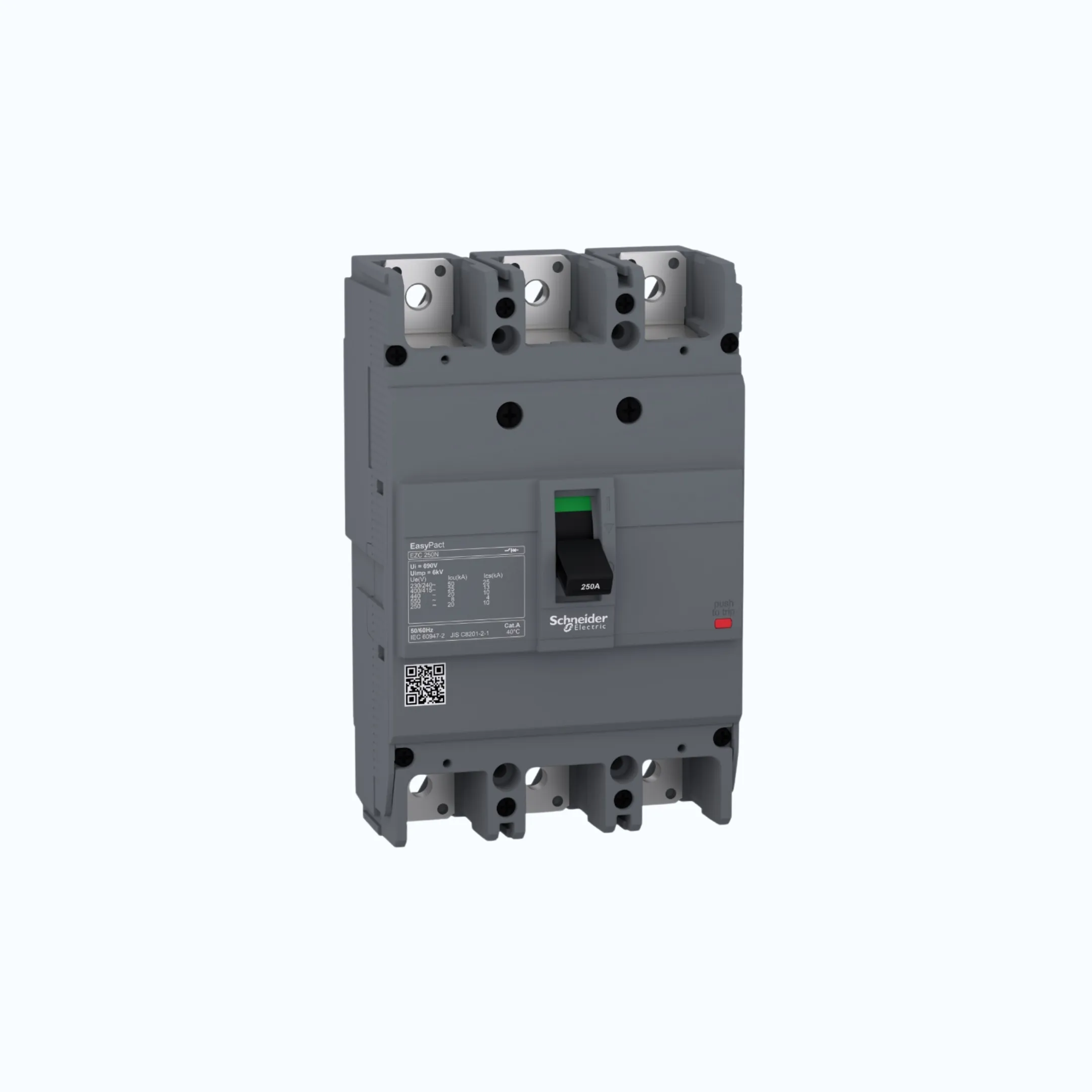 Schneider Easypact EZC250N (25 kA @415V AC / 10 kA @125V DC; 250V DC) 3P- EZC250
