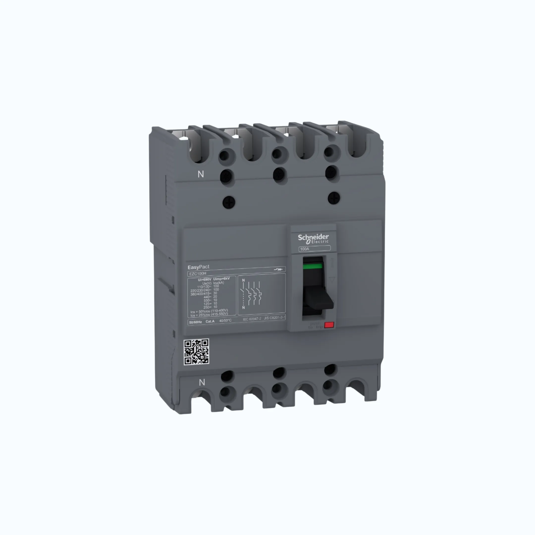 Schneider Easypact EZC100H (30 kA @415V AC / 10 kA @125V DC; 250V DC) 4P- EZC100