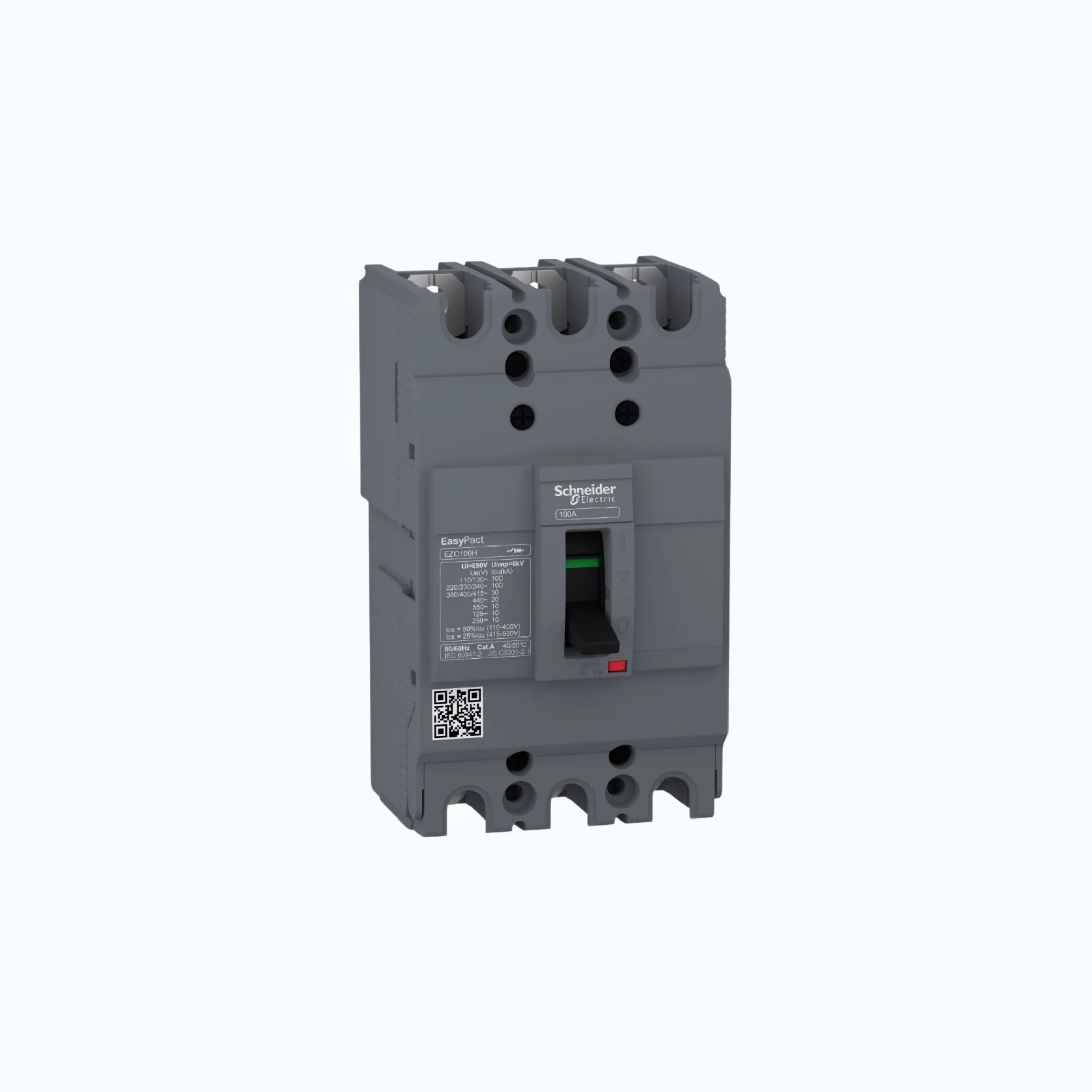Schneider Easypact EZC100H (30 kA @415V AC / 10 kA @125V DC; 250V DC) 3P-EZC100H