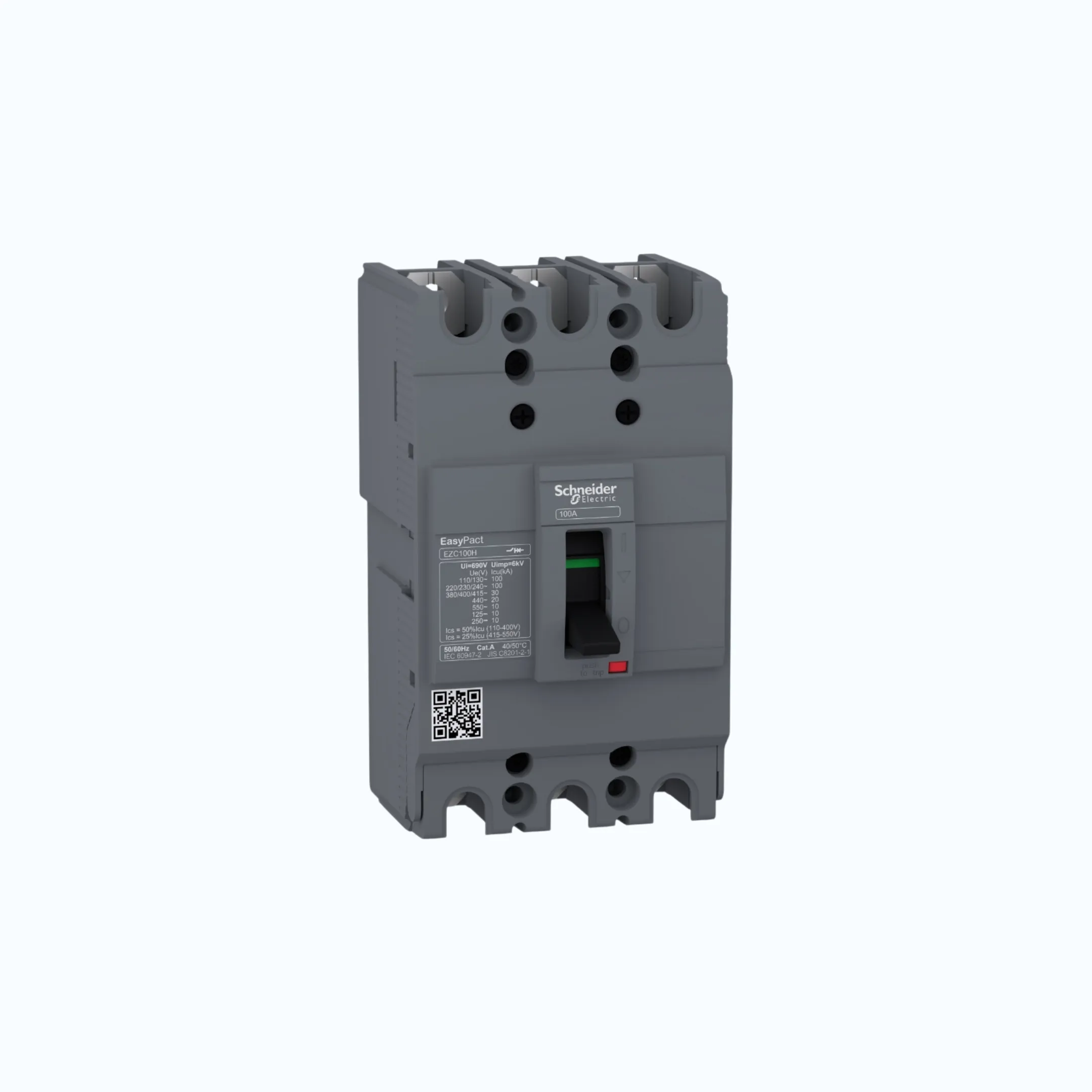 Schneider Easypact EZC100H (30 kA @415V AC / 10 kA @125V DC; 250V DC) 3P-EZC100H