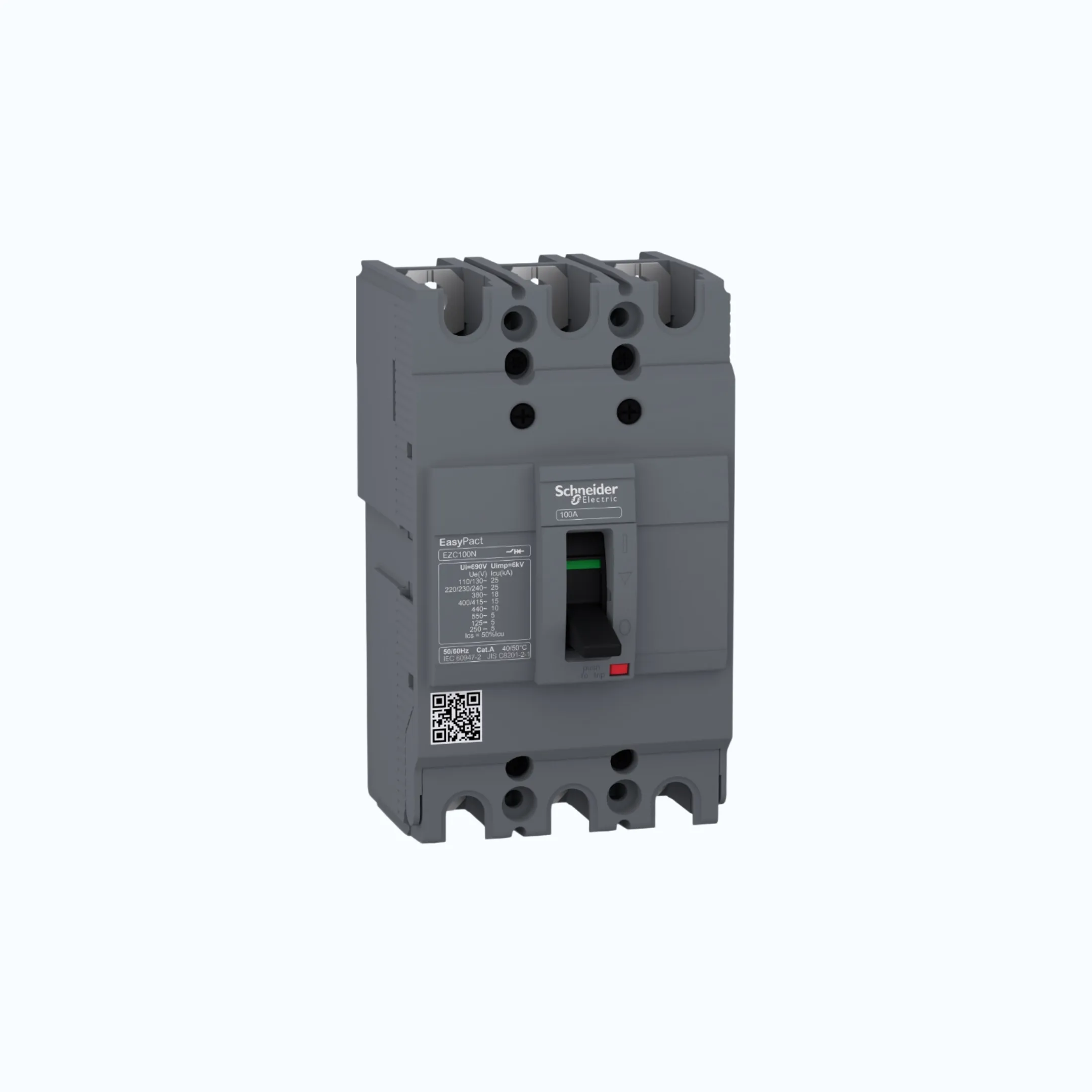 Schneider Easypact EZC100N (18 kA @380V AC / 15 kA @415V AC / 5 kA @125V DC; 250