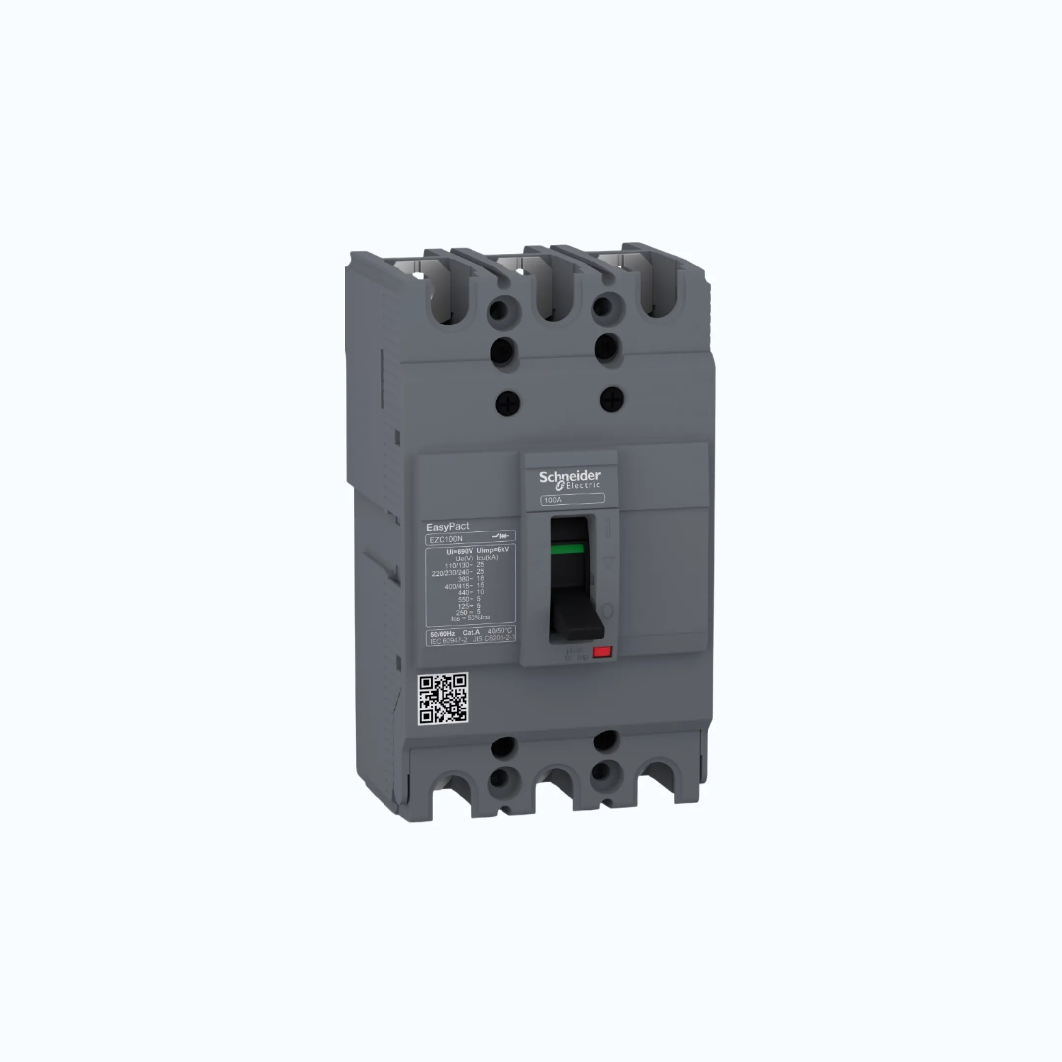 Schneider Easypact EZC100N (18 kA @380V AC / 15 kA @415V AC / 5 kA @125V DC; 250
