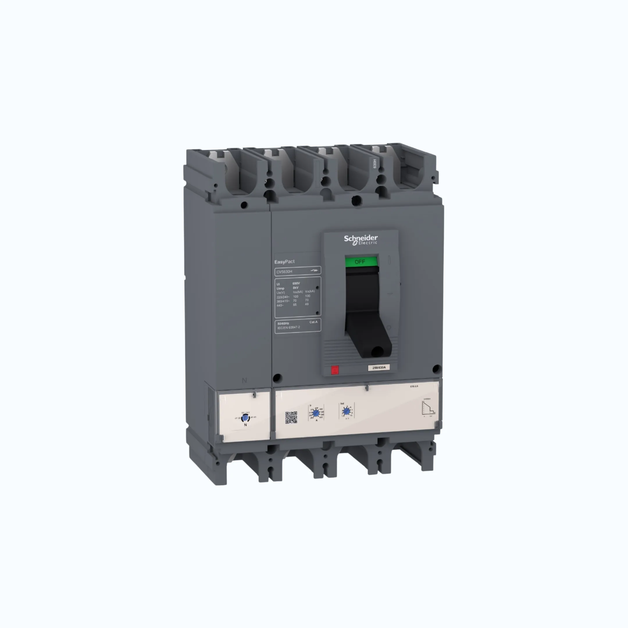 Schneider Easypact CVS400-630 H (70 kA) 4P-ETS 630 315-630 2-10 ln- LV563516