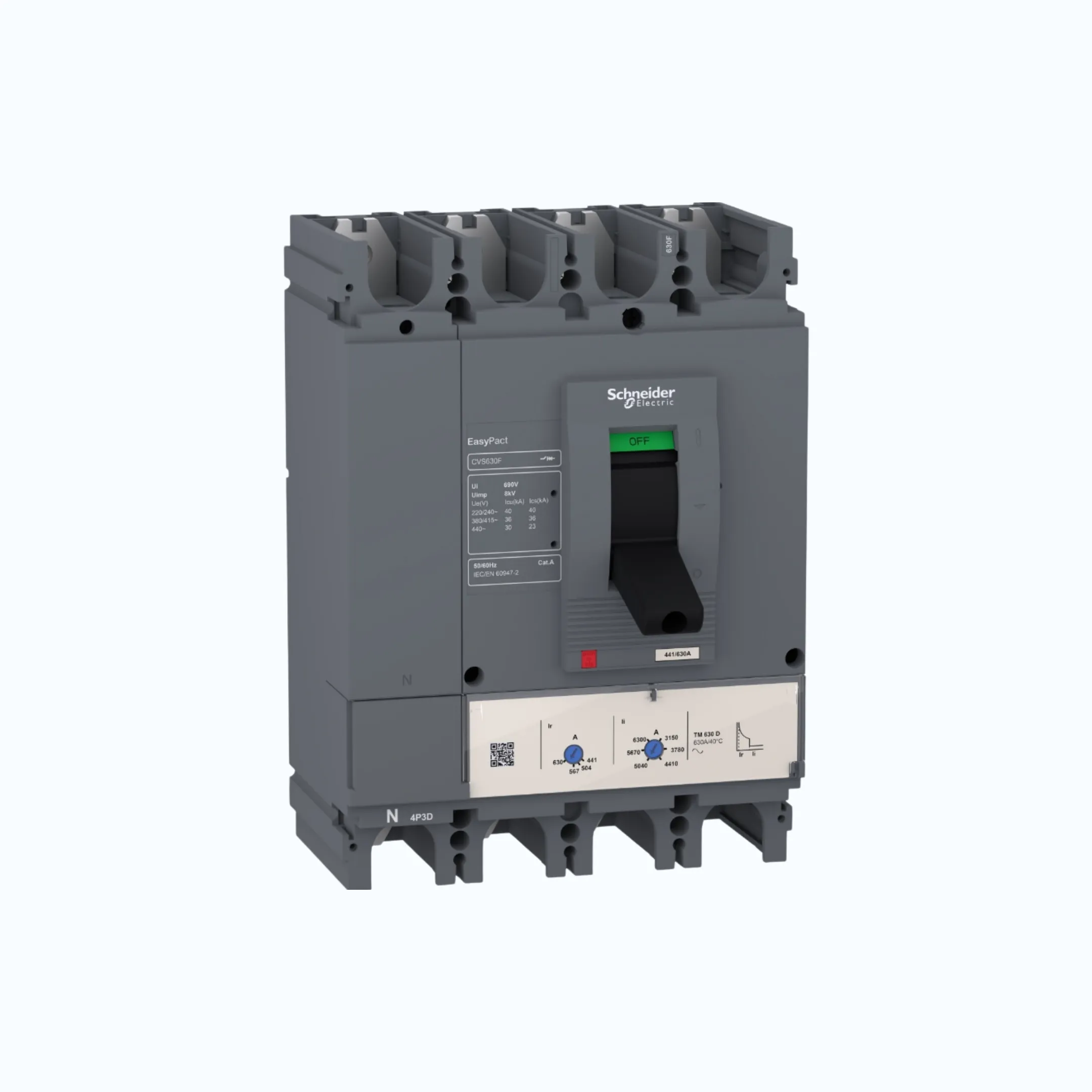 Schneider Easypact CVS400-600 F (36 kA) 4P- TM320D 224-320 5-10 ln- LV540308