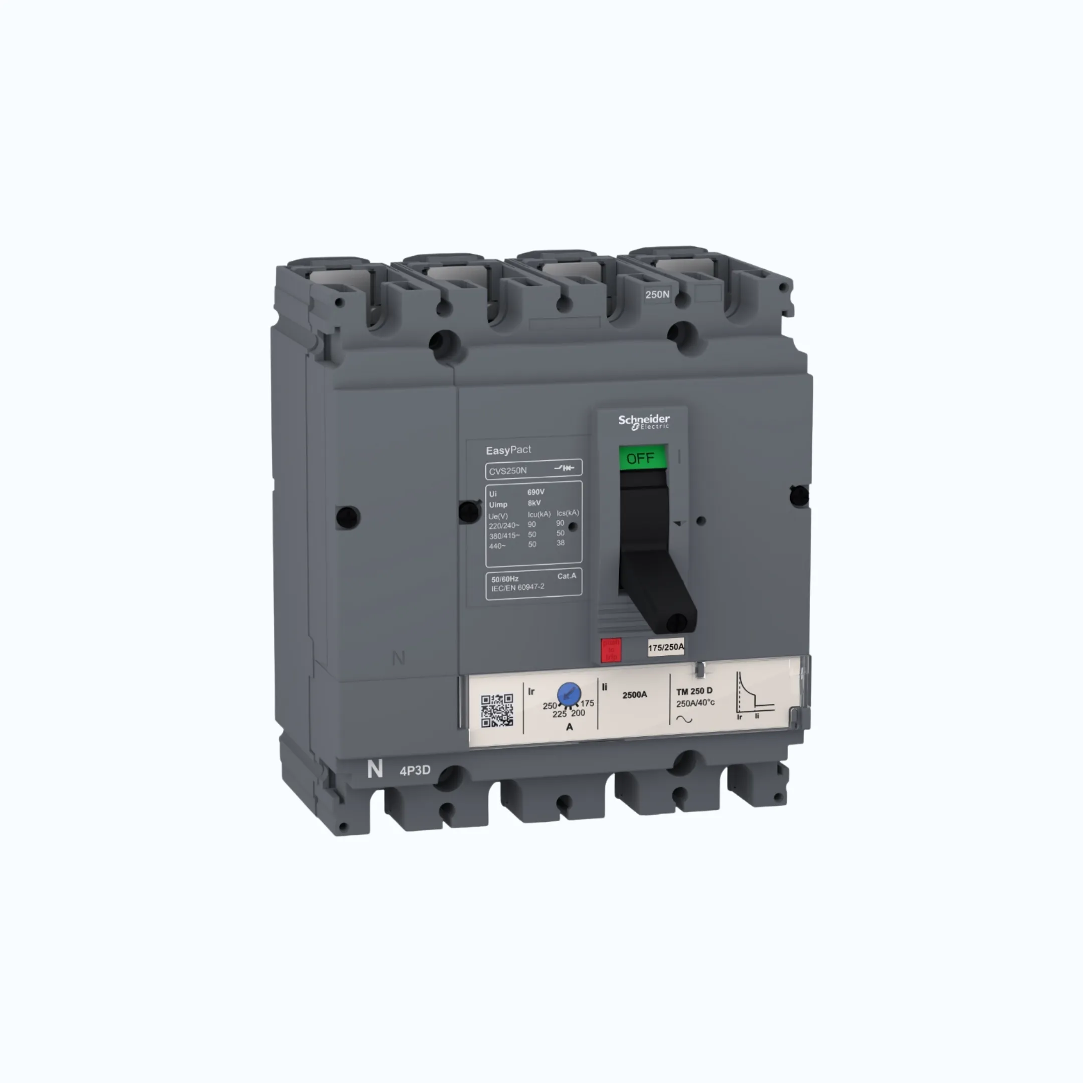 Schneider Easypact CVS100-250 N (50 kA) 4P- TM50D 35-50 500- LV510484