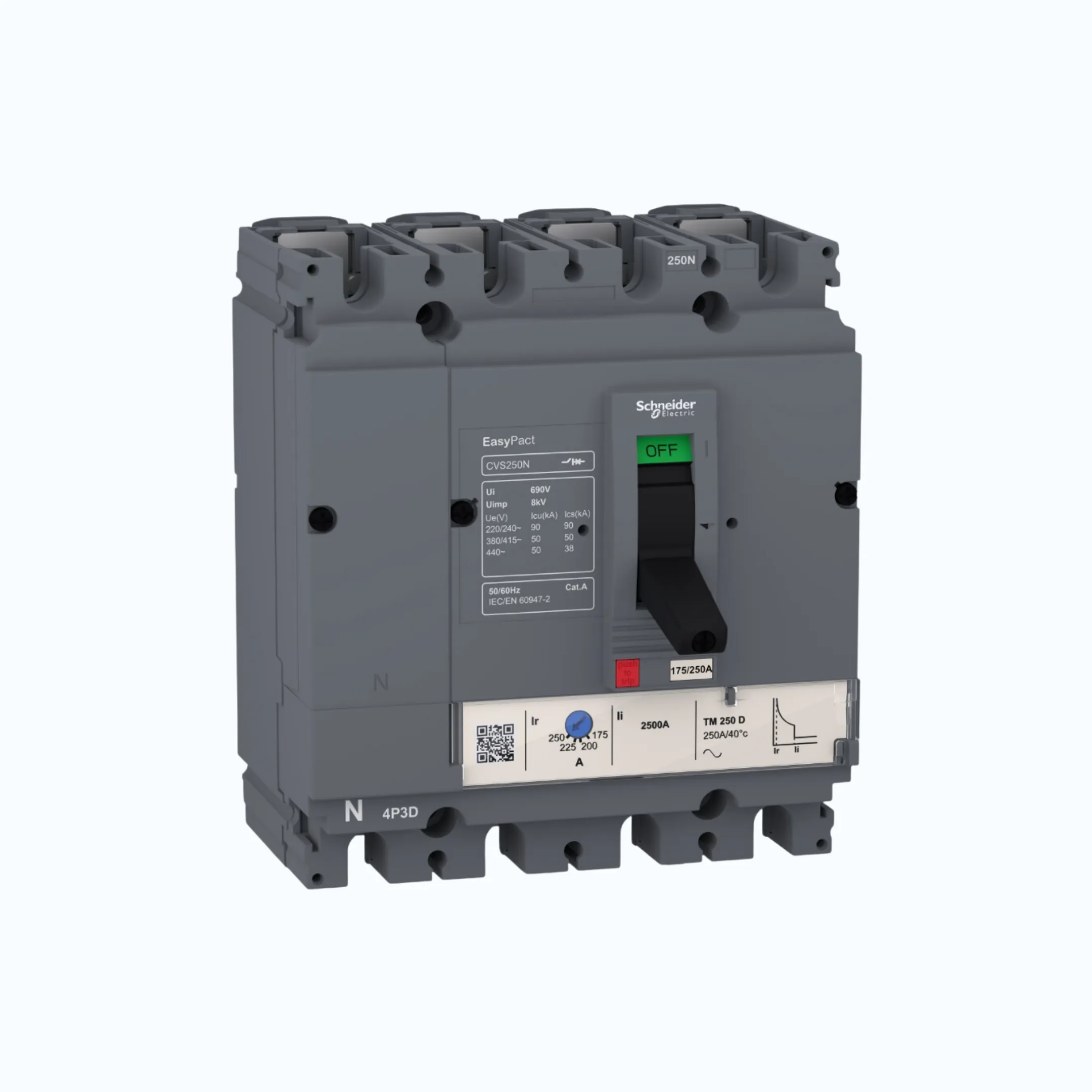 Schneider Easypact CVS100-250 N (50 kA) 4P- TM25D 17.5-25 300- LV510481