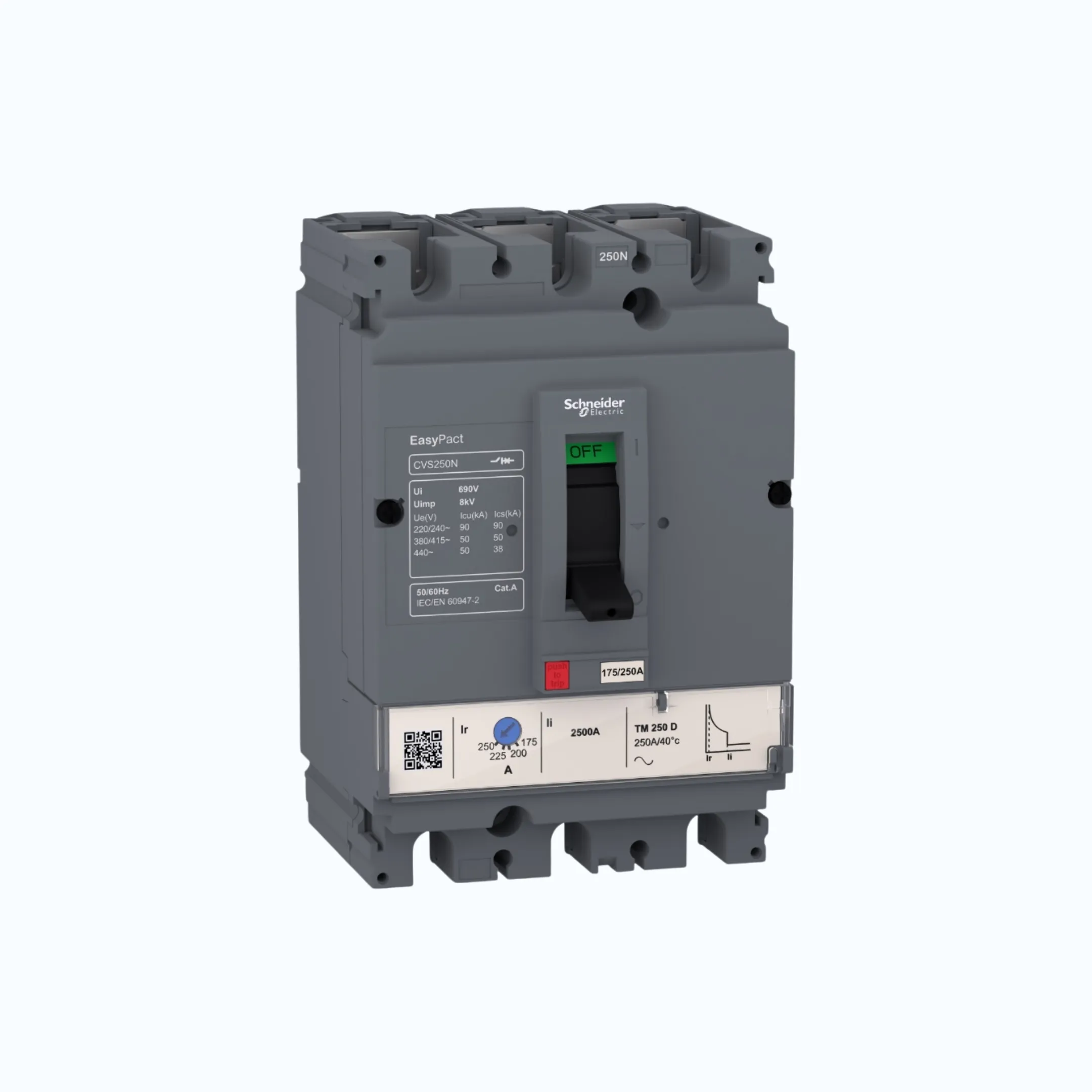 Schneider Easypact CVS100-250 N (50 kA) 3P- TM16D 11.2-16 190 - LV510470
