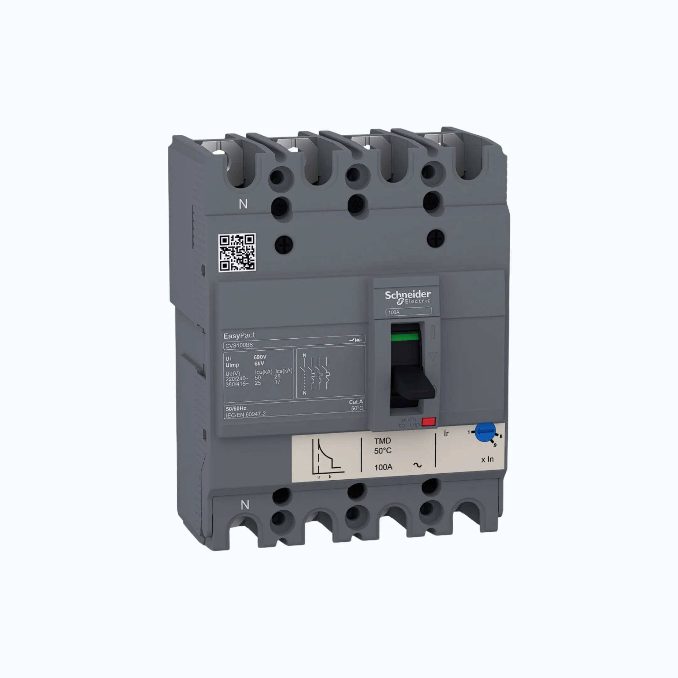 Schneider Easypact CVS100BS (25 kA)4P- TM80D 64.0-80-LV510957