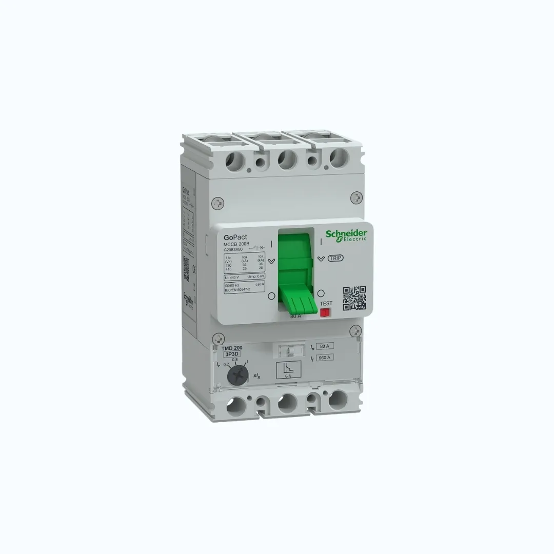 Schneider MCCB Adjustable- 25 kA at 415 V AC/3P 80A- G20B3A80